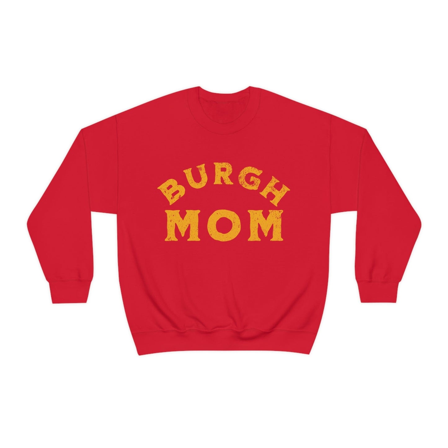 Burgh Mom Sweatshirt Sweatshirt Printify S Red
