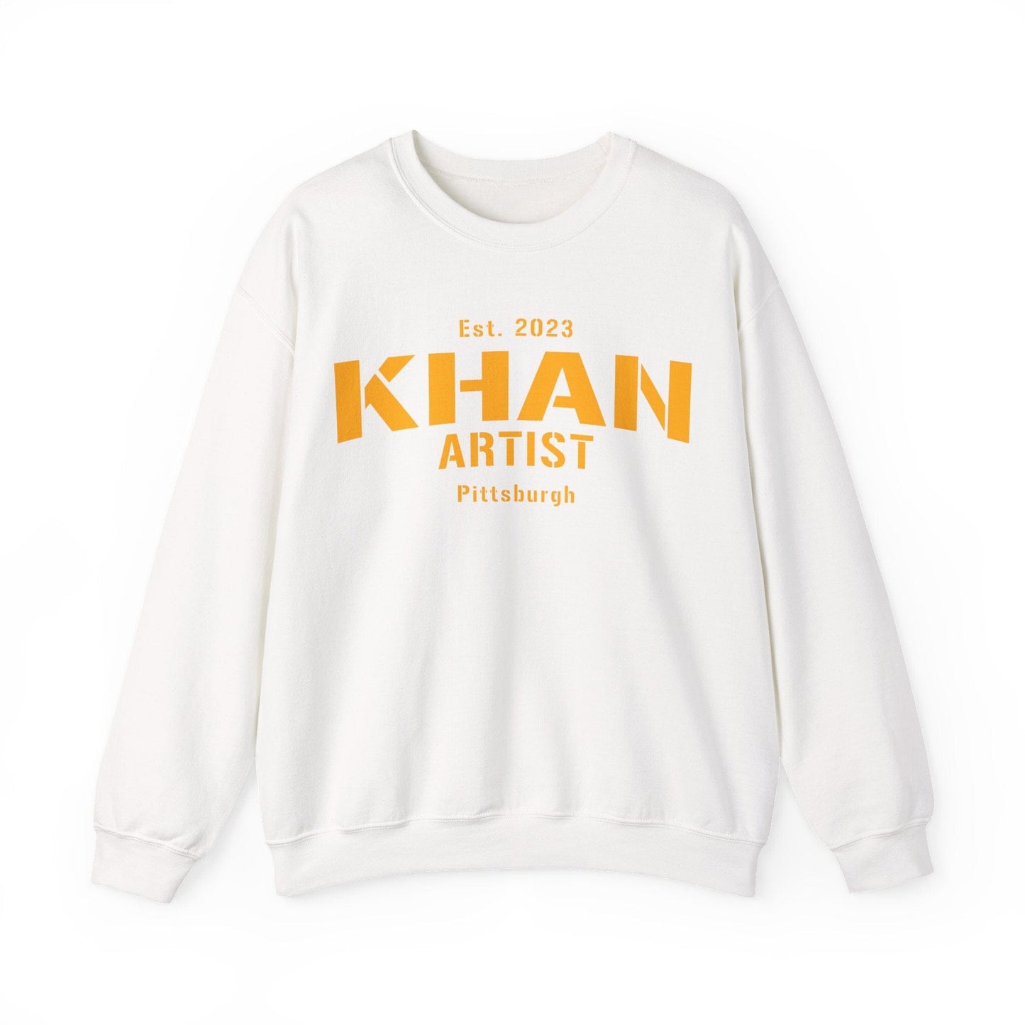 Khan Artist Pittsburgh Sweatshirt - Est. 2023 Steel City Sweatshirt Yinzergear S White
