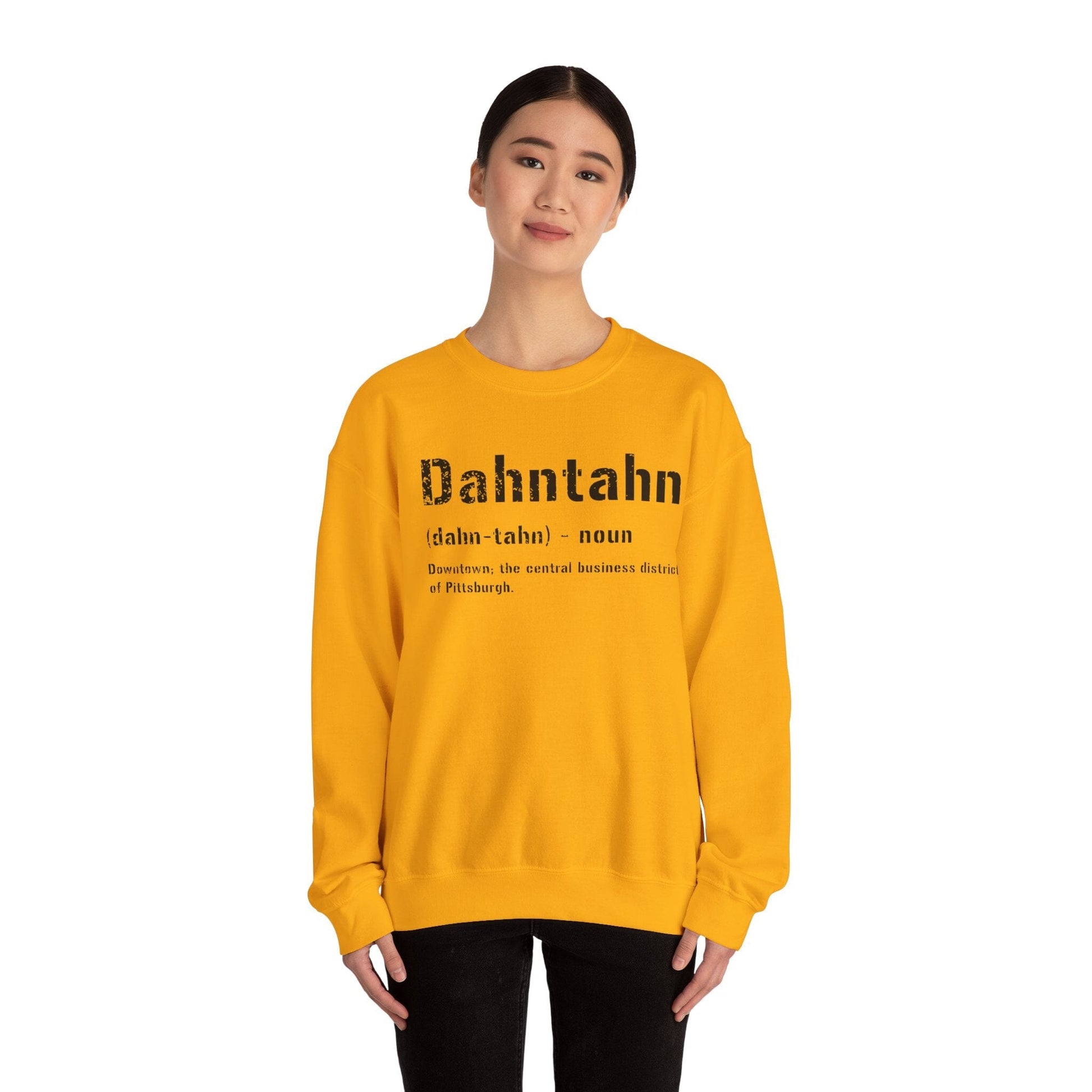 Dahntahn Sweatshirt - Pittsburghese Crewneck Sweatshirt Yinzergear