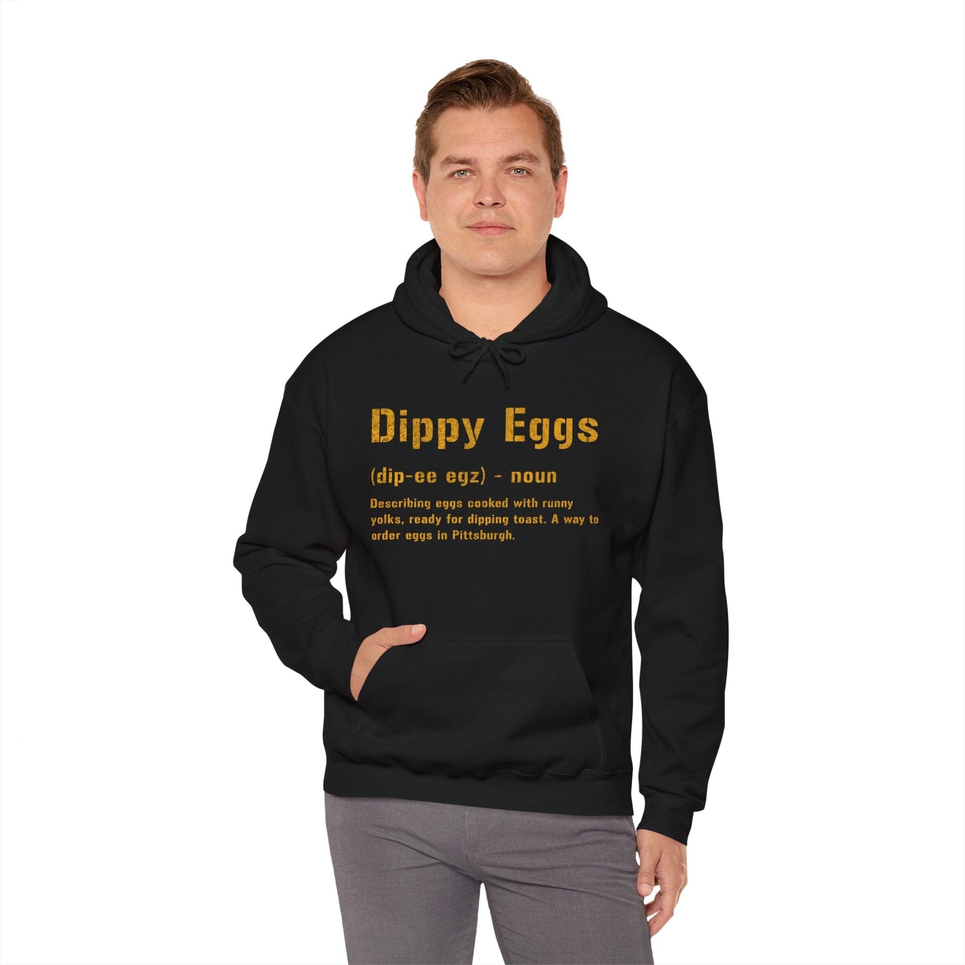 Dippy Eggs Yinzer Hoodie | Pittsburghese Apparel | Steel City Slang Hoodie Yinzergear