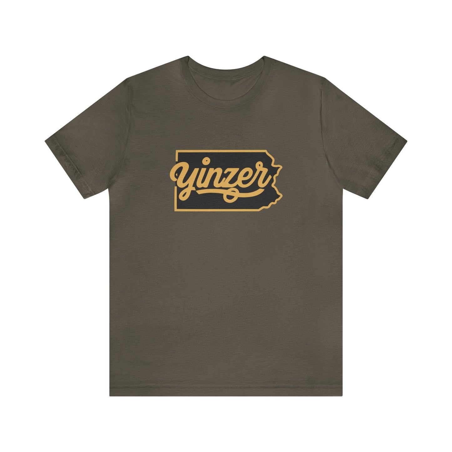 Yinzer State of Mind Tee - Signature Pittsburgh Apparel | Yinzergear T-Shirt Printify Army XS