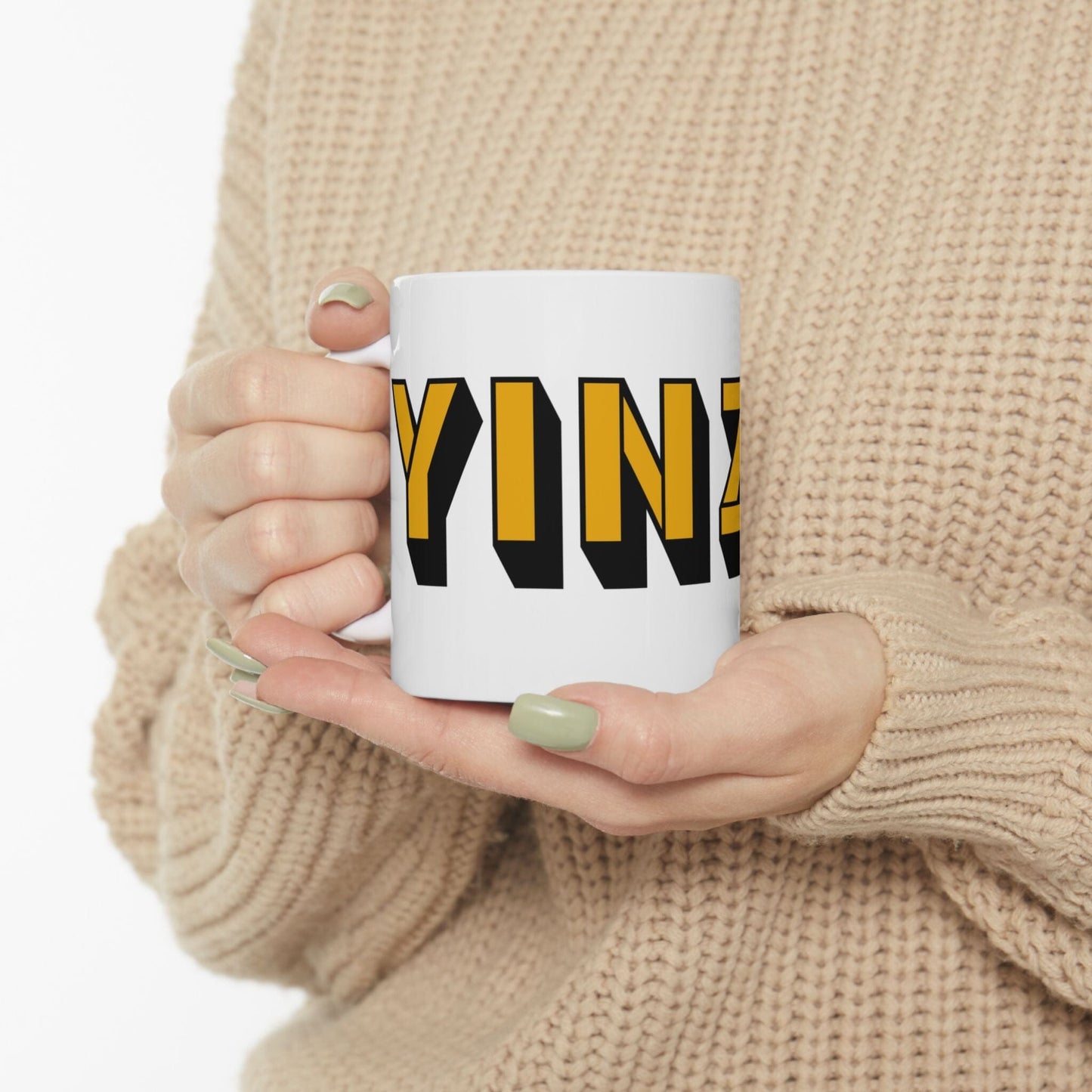 Yinzer Coffee Mug – 11oz Ceramic Mug for Pittsburgh Lovers | Microwave & Dishwasher Safe | Steel City 412 Cup Mug Printify