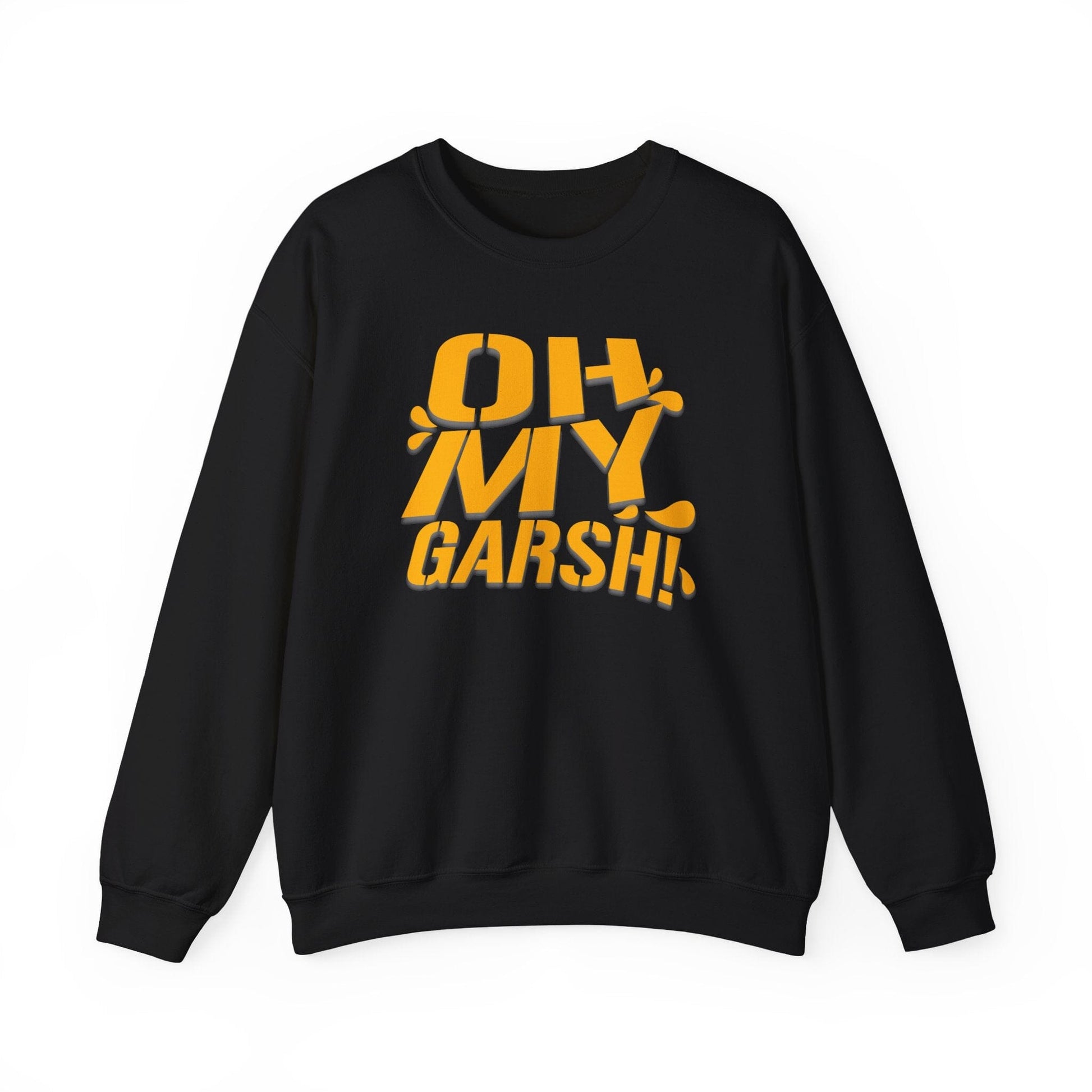 Oh My Garsh Sweatshirt - Pittsburghese Crewneck Sweatshirt Yinzergear S Black