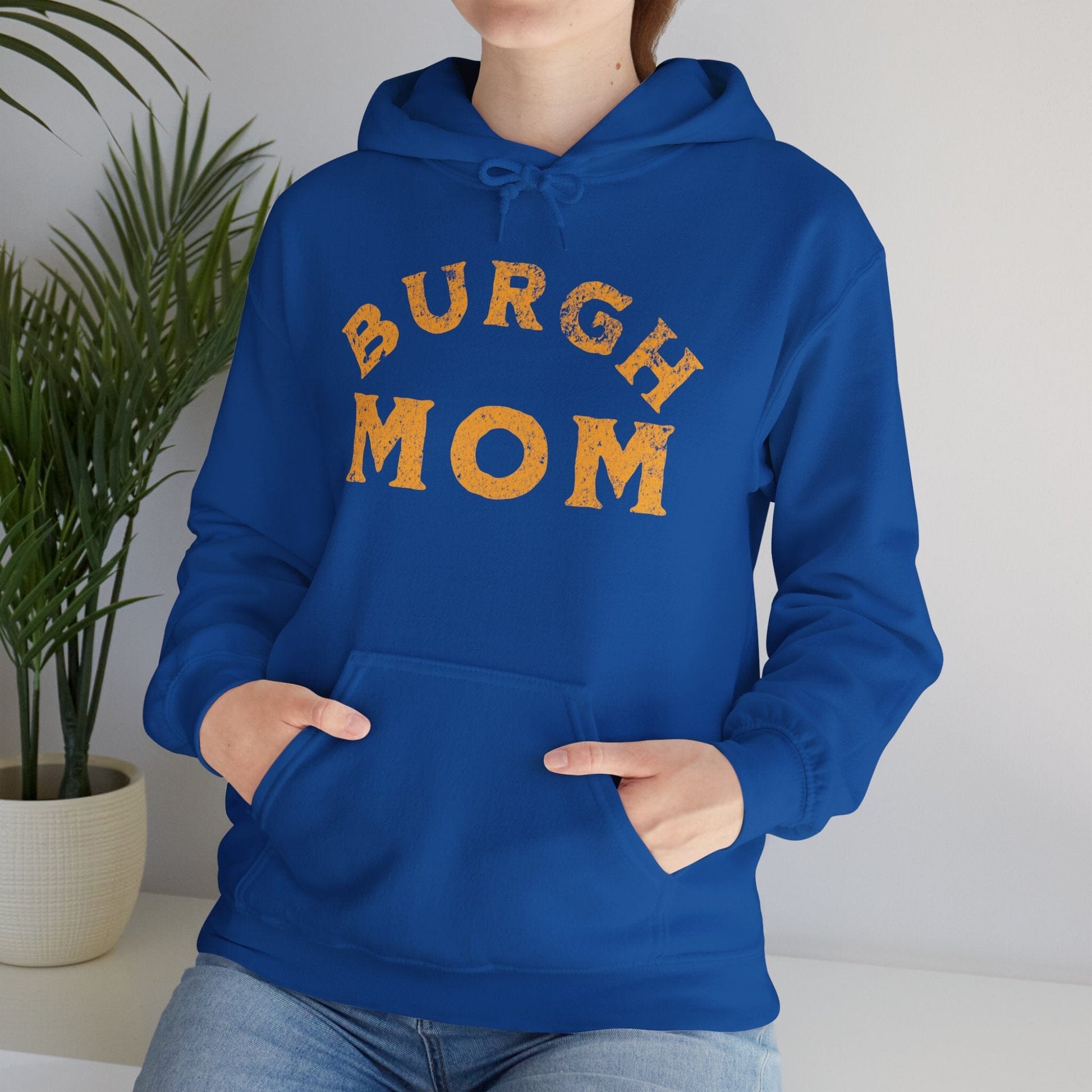 Burgh Mom Hooded Sweatshirt - Pittsburgh Mom Gift Hoodie Printify