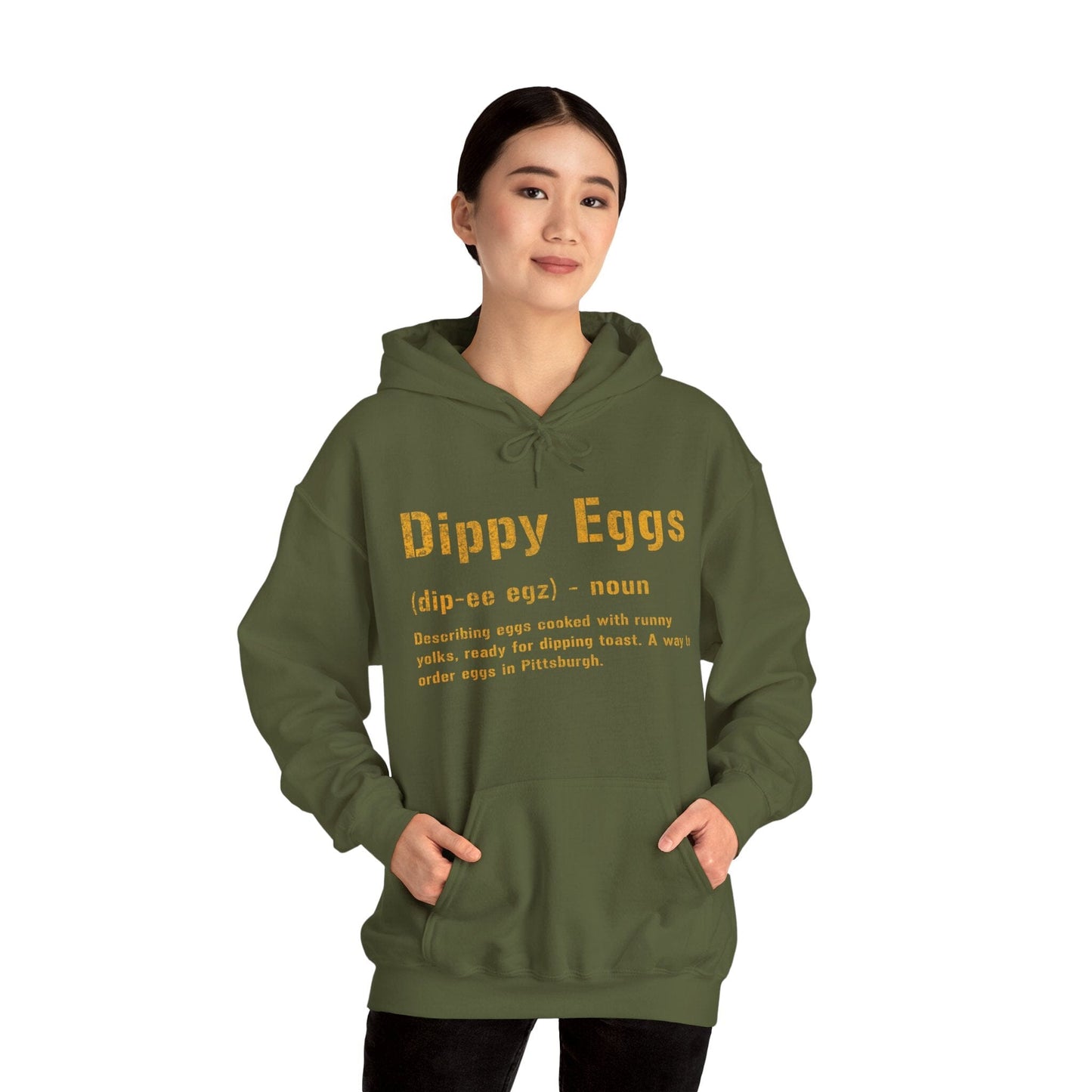 Dippy Eggs Yinzer Hoodie | Pittsburghese Apparel | Steel City Slang Hoodie Yinzergear