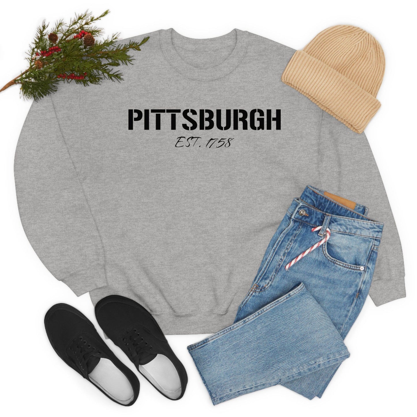 Pittsburgh EST 1758 Sweatshirt Sweatshirt Printify