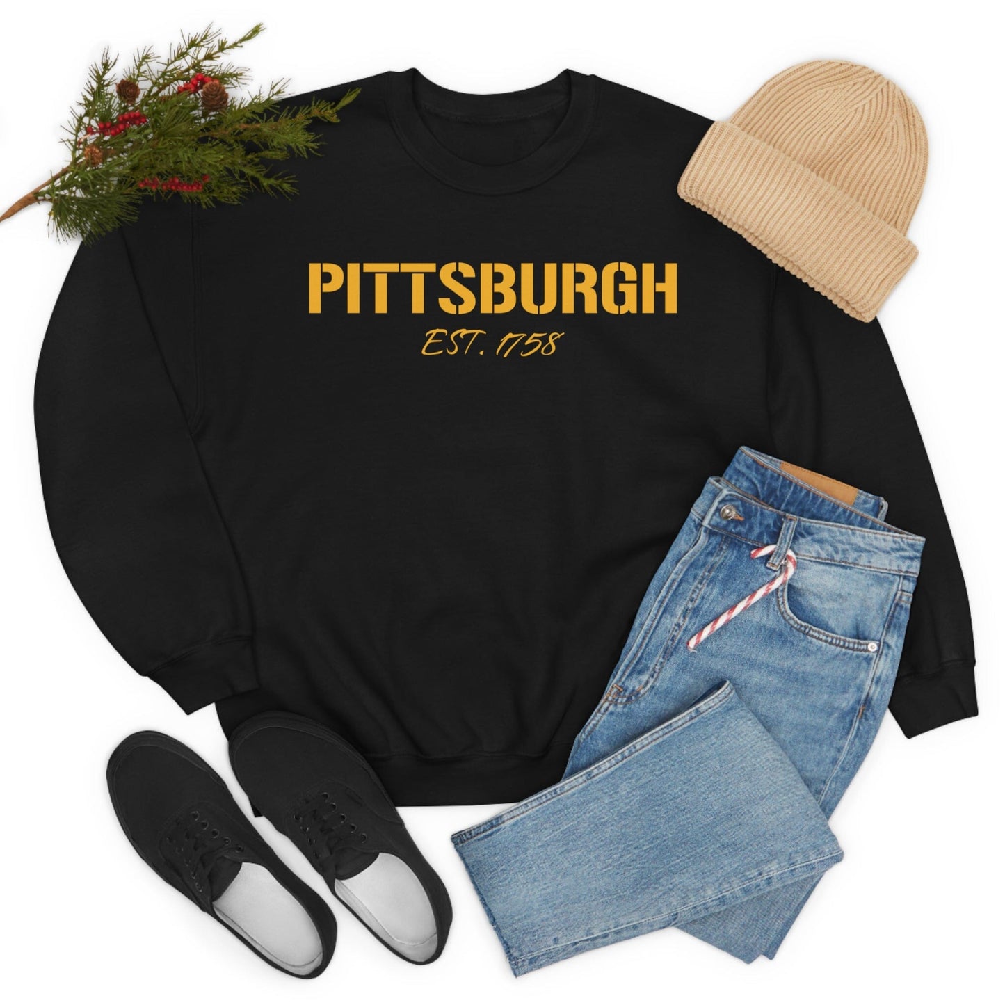 Pittsburgh EST 1758 Sweatshirt Sweatshirt Printify