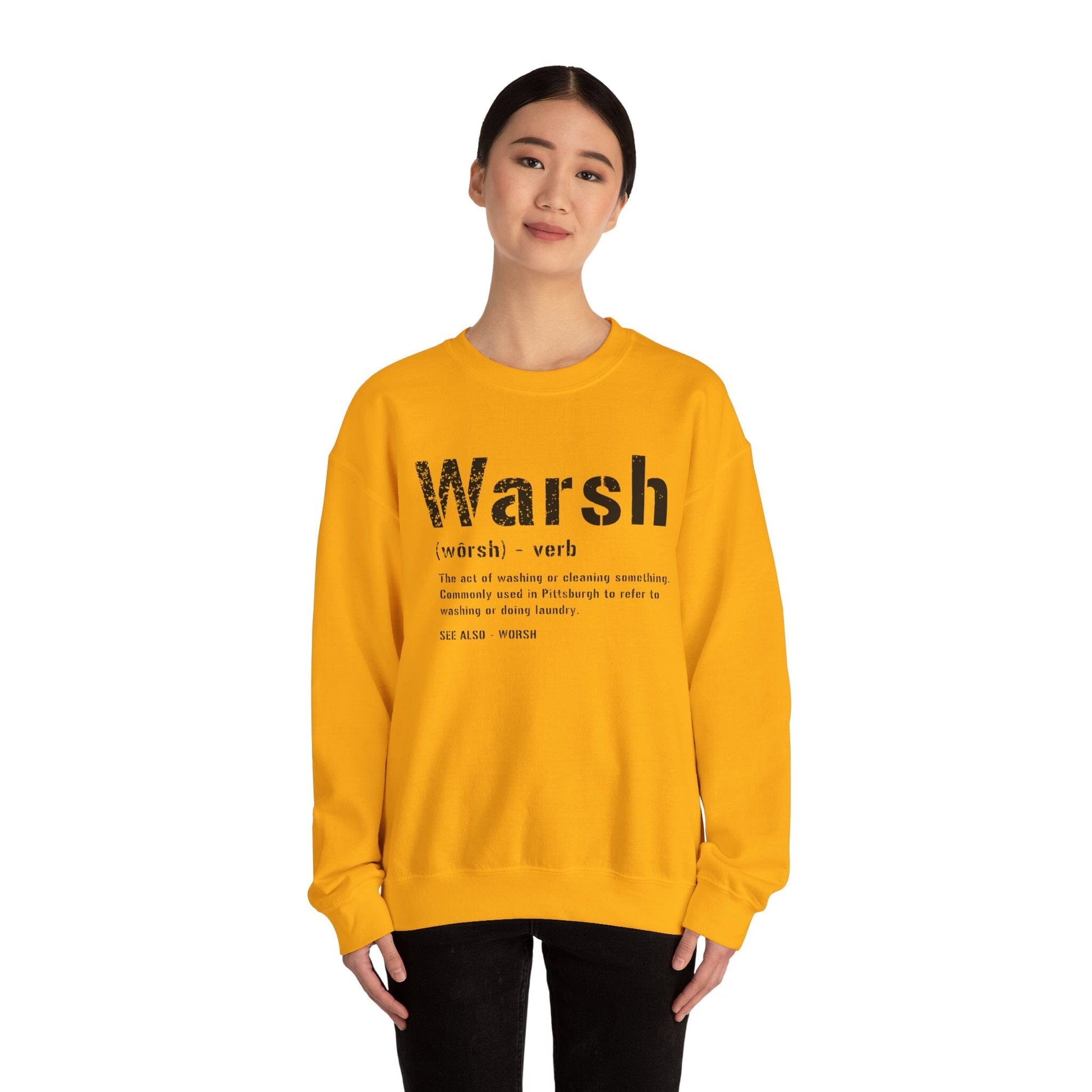 Warsh Sweatshirt - Pittsburghese Crewneck Sweatshirt Yinzergear