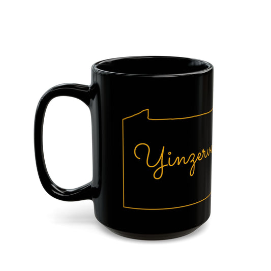 Yinzervania Pittsburghese Definition Coffee Mug – 11oz & 15oz Black and Gold | Dishwasher Safe | Perfect Yinzer Gift Mug Printify 15oz