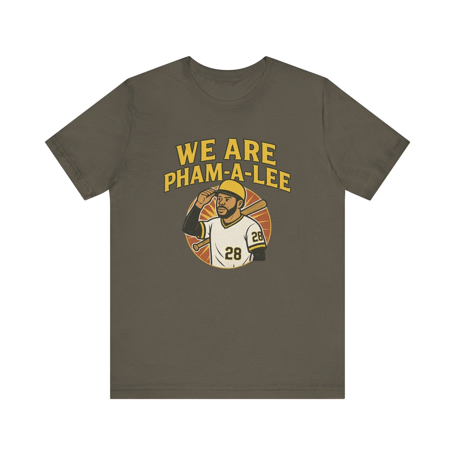 We Are Pham-a-Lee T-Shirt – Tommy Pham Baseball Fan Shirt - Pittsburgh Pirates 1979 Throwback Shirt T-Shirt Yinzergear Army S