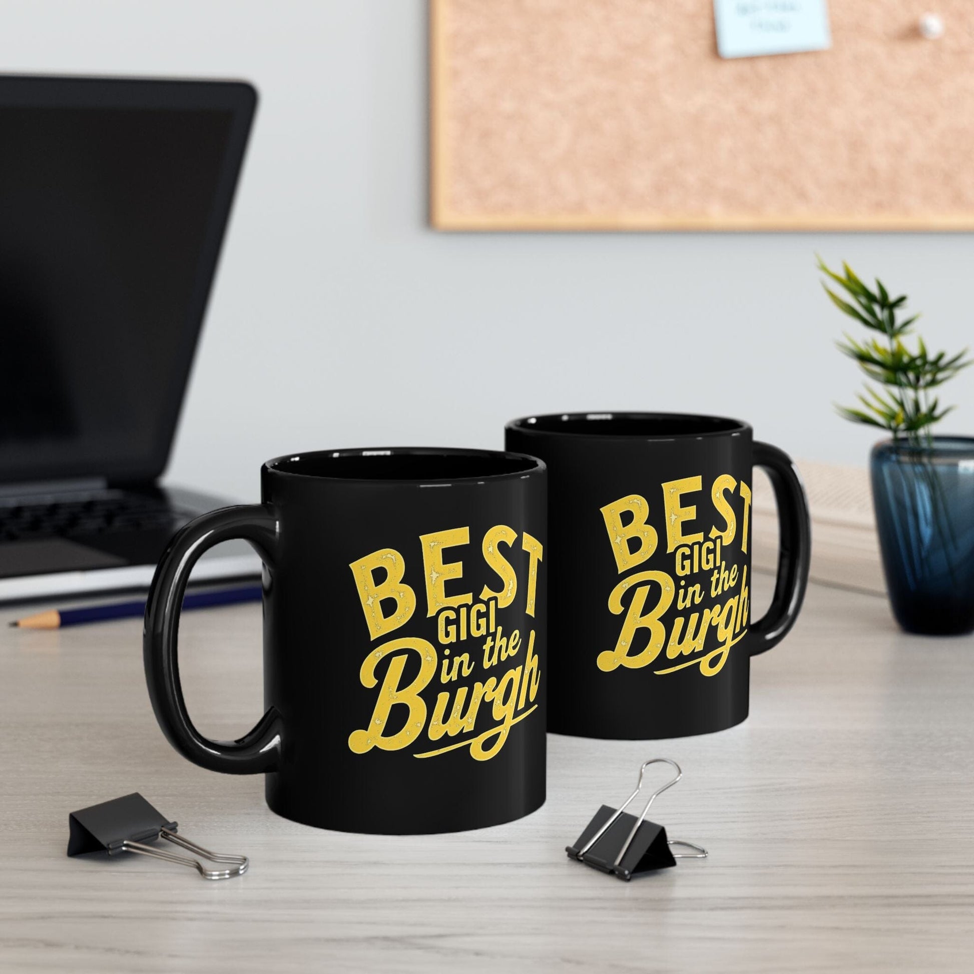 Gigi Coffee Mug - Pittsburgh Black & Gold - 11oz/15oz Mug Yinzergear