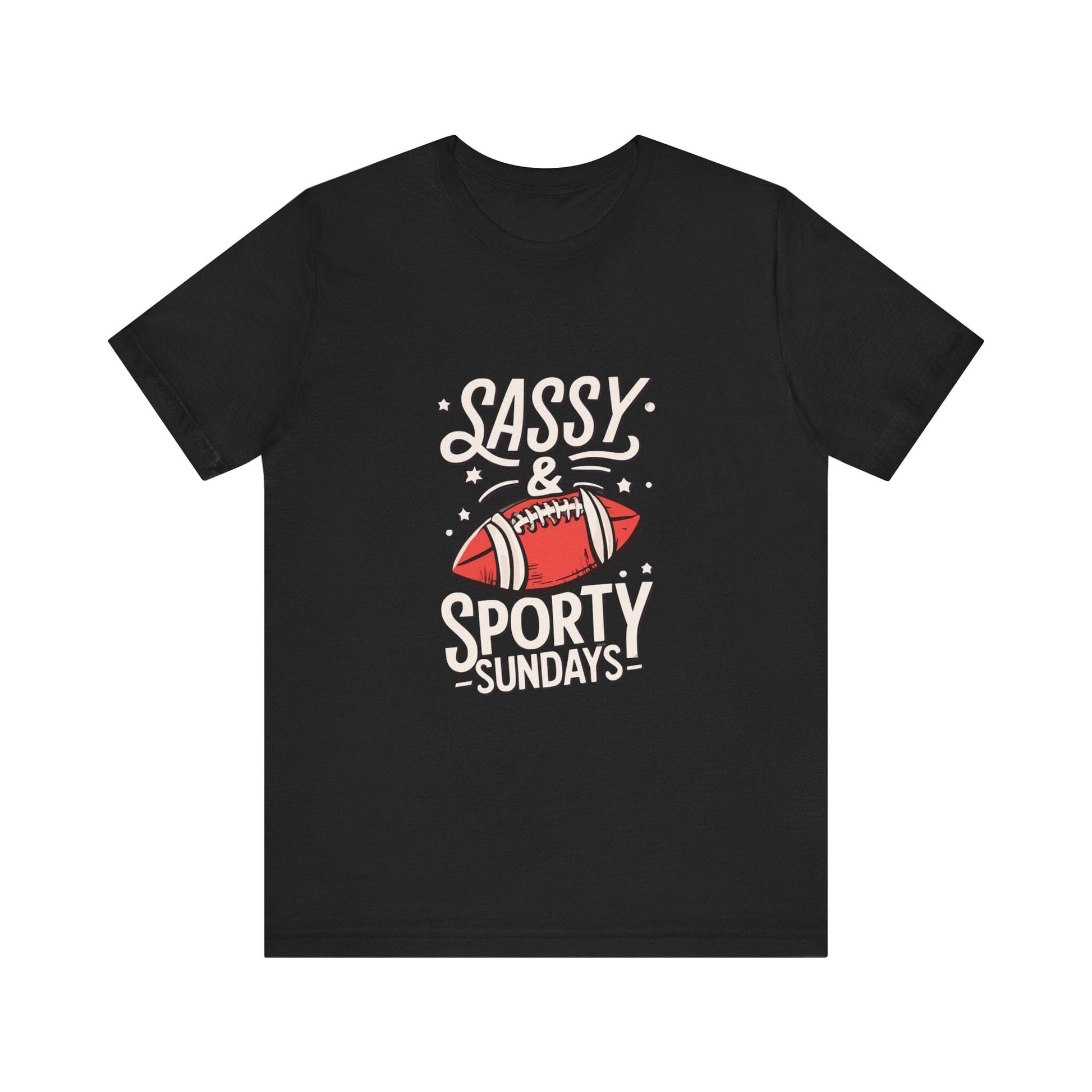 Football Sunday Tee - Sassy Sporty Game Day Shirt T-Shirt Printify Black XS