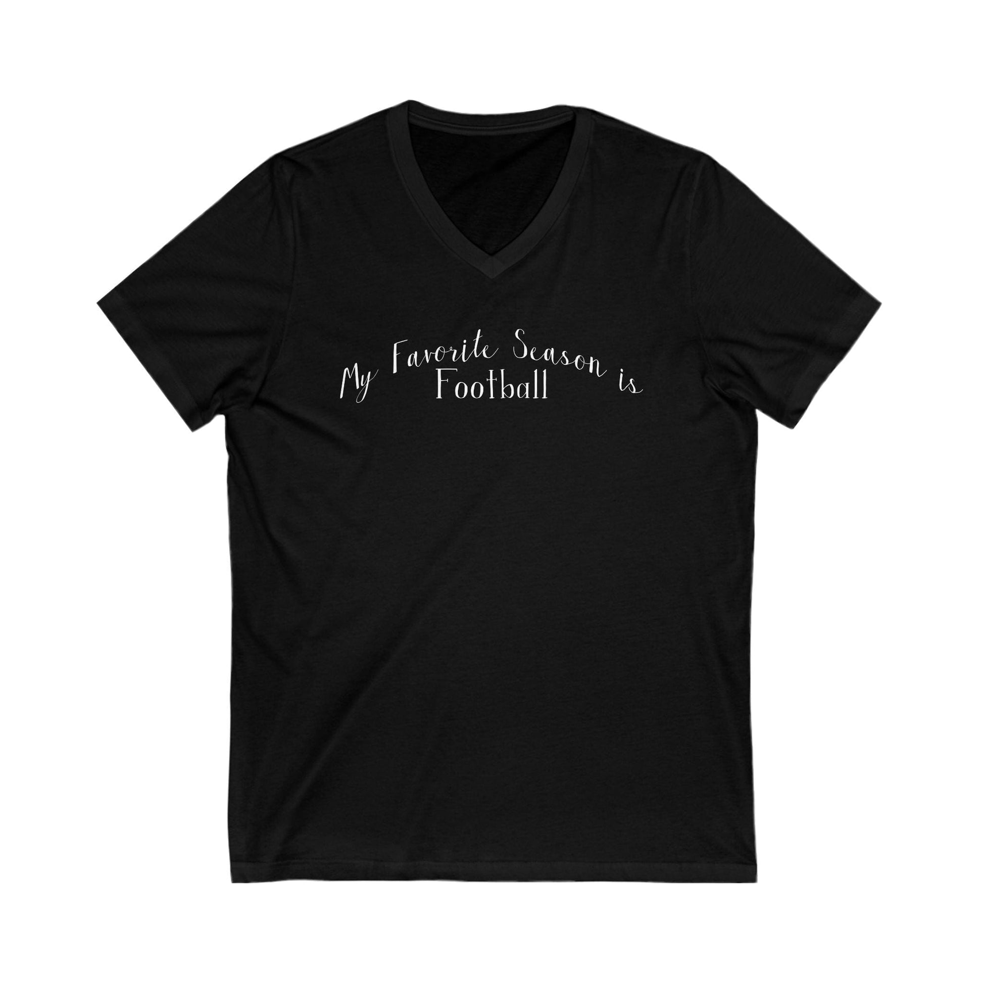 My Favorite Season is Football T-Shirt - Game Day V-Neck V-neck Yinzergear S Black