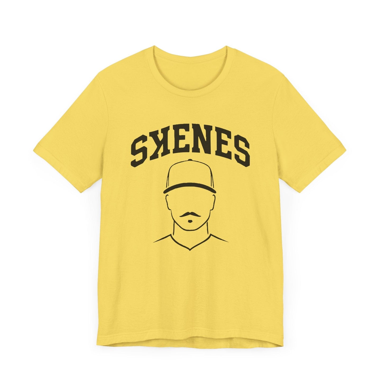 Paul Skenes Mustache Tee – Pittsburgh Baseball Shirt in Black and Gold | Unisex Fan Apparel T-Shirt Yinzergear