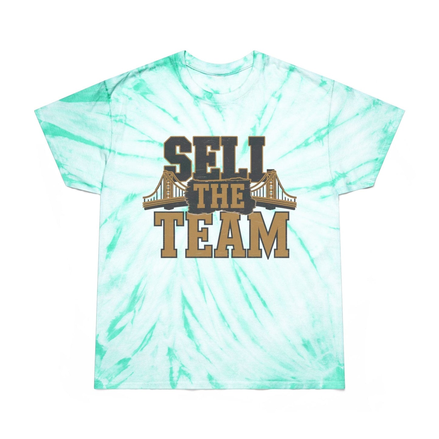 Sell The Team Tie-Dye Shirt | Pittsburgh Baseball Yinzer Tee | Black & Gold Cyclone Tie-Dye | Burgh Baseball Gift T-Shirt Yinzergear Mint S