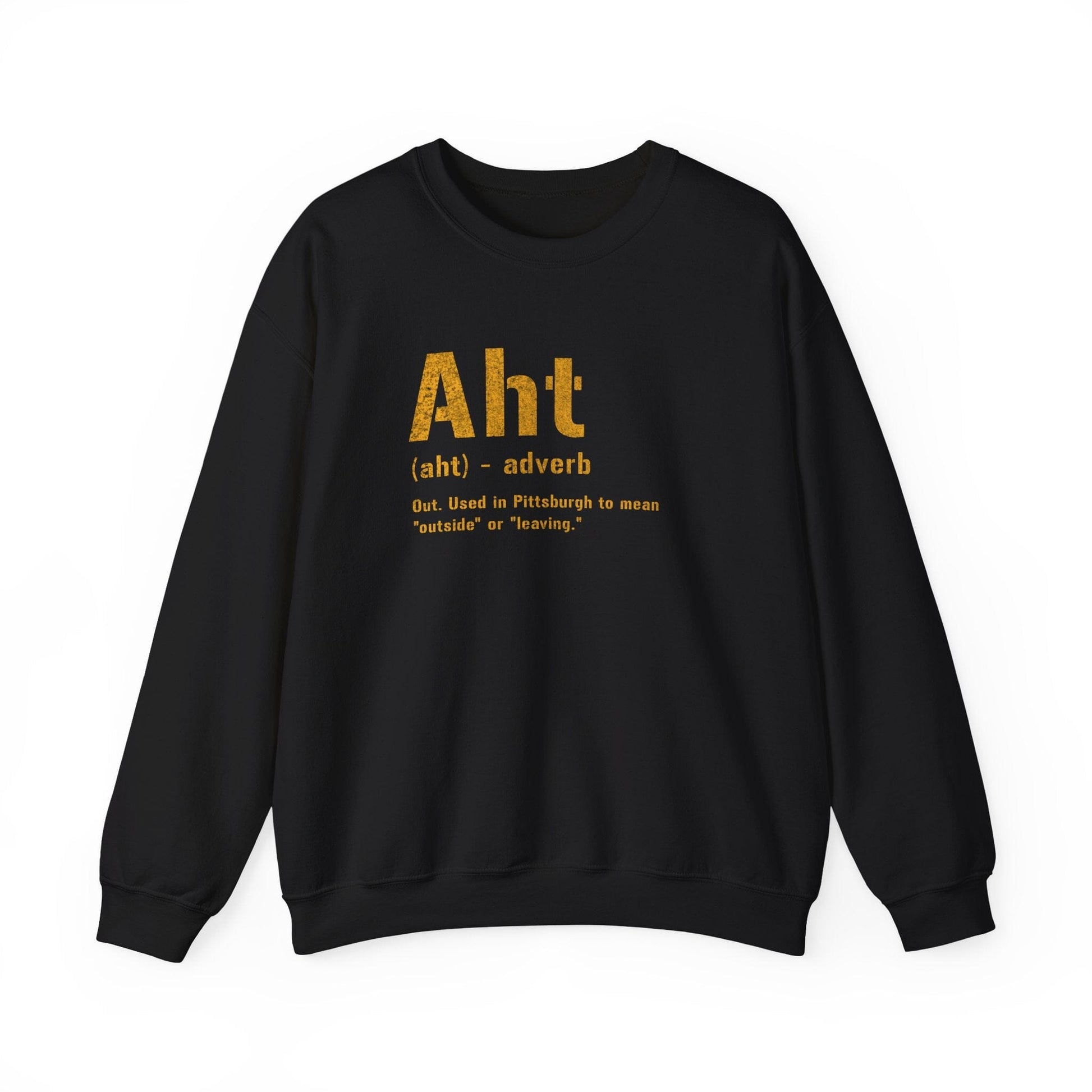 Aht Sweatshirt - Pittsburghese Crewneck Sweatshirt Yinzergear S Black