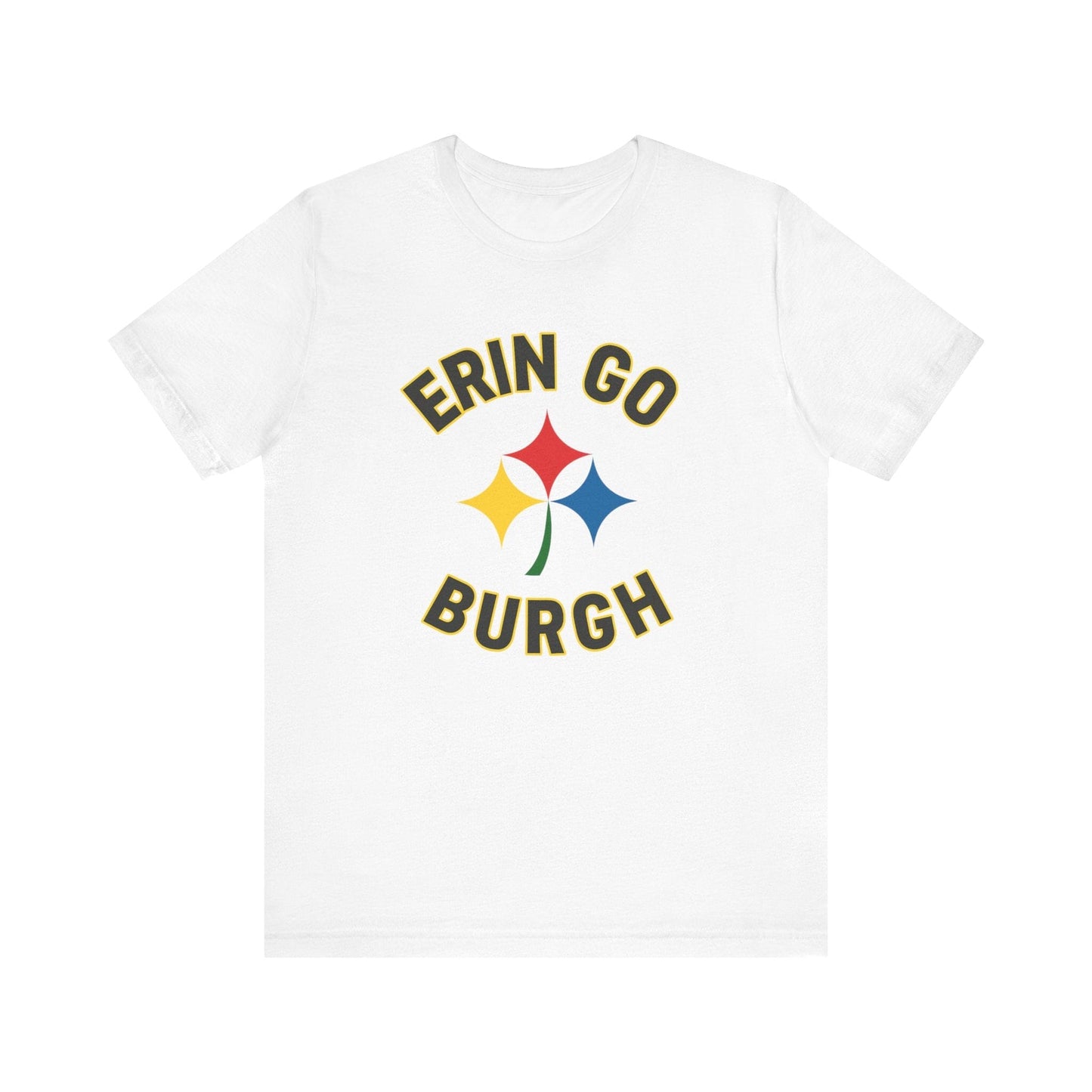 Erin Go Burgh Irish Shirt - Pittsburgh St. Patrick's Day Tee T-Shirt Yinzergear White S