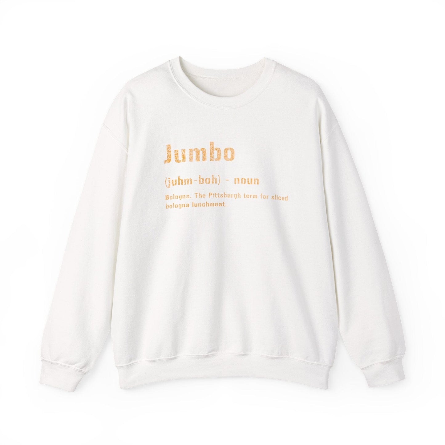 Jumbo Definition Sweatshirt - Pittsburghese Crewneck Sweatshirt Yinzergear S White