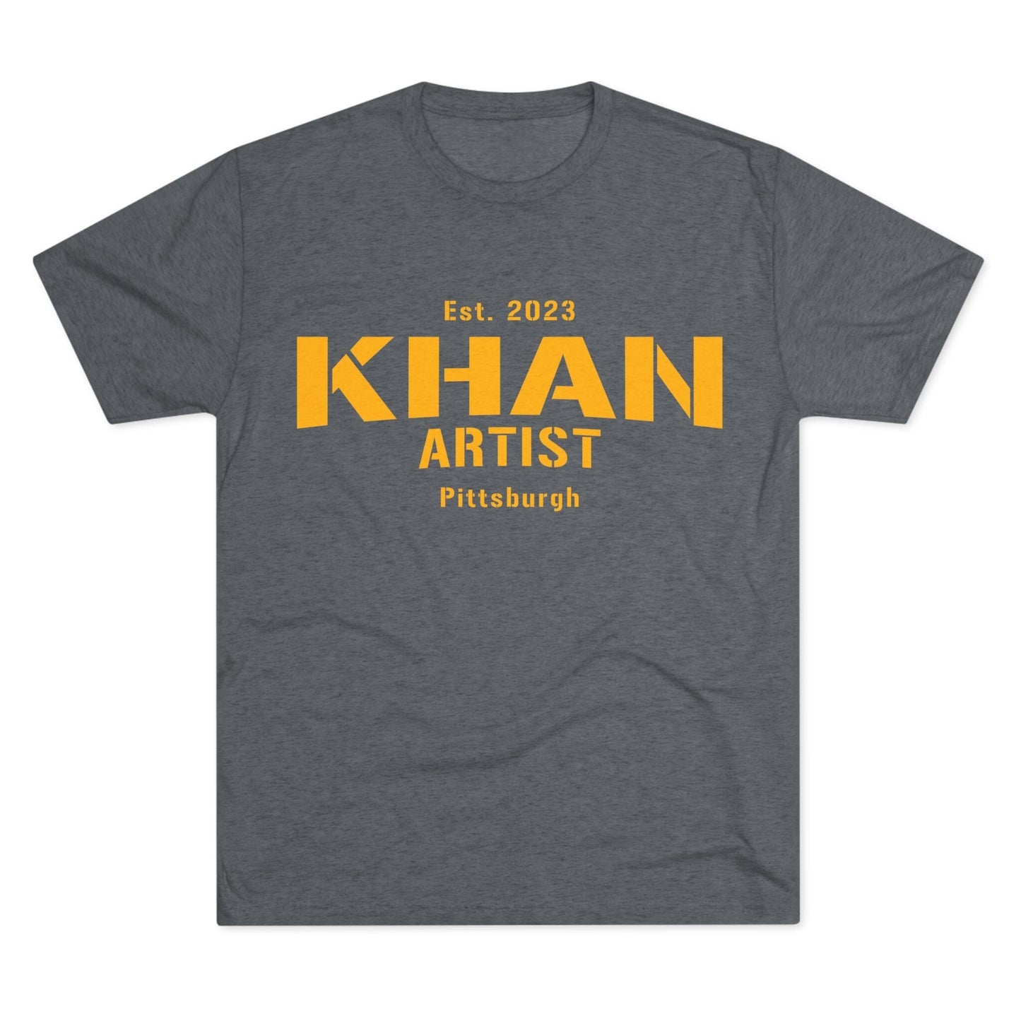 Khan Artist Tri-Blend Tee - Pittsburgh Football Gift T-Shirt Printify S Tri-Blend Premium Heather