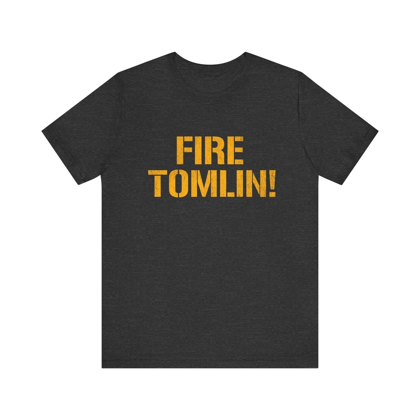 Fire Tomlin Pittsburgh Football Tee - Steelers Fan Shirt T-Shirt Printify Dark Grey Heather S