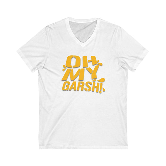 Oh My Garsh V-Neck Tee - Pittsburghese Shirt V-neck Printify S White