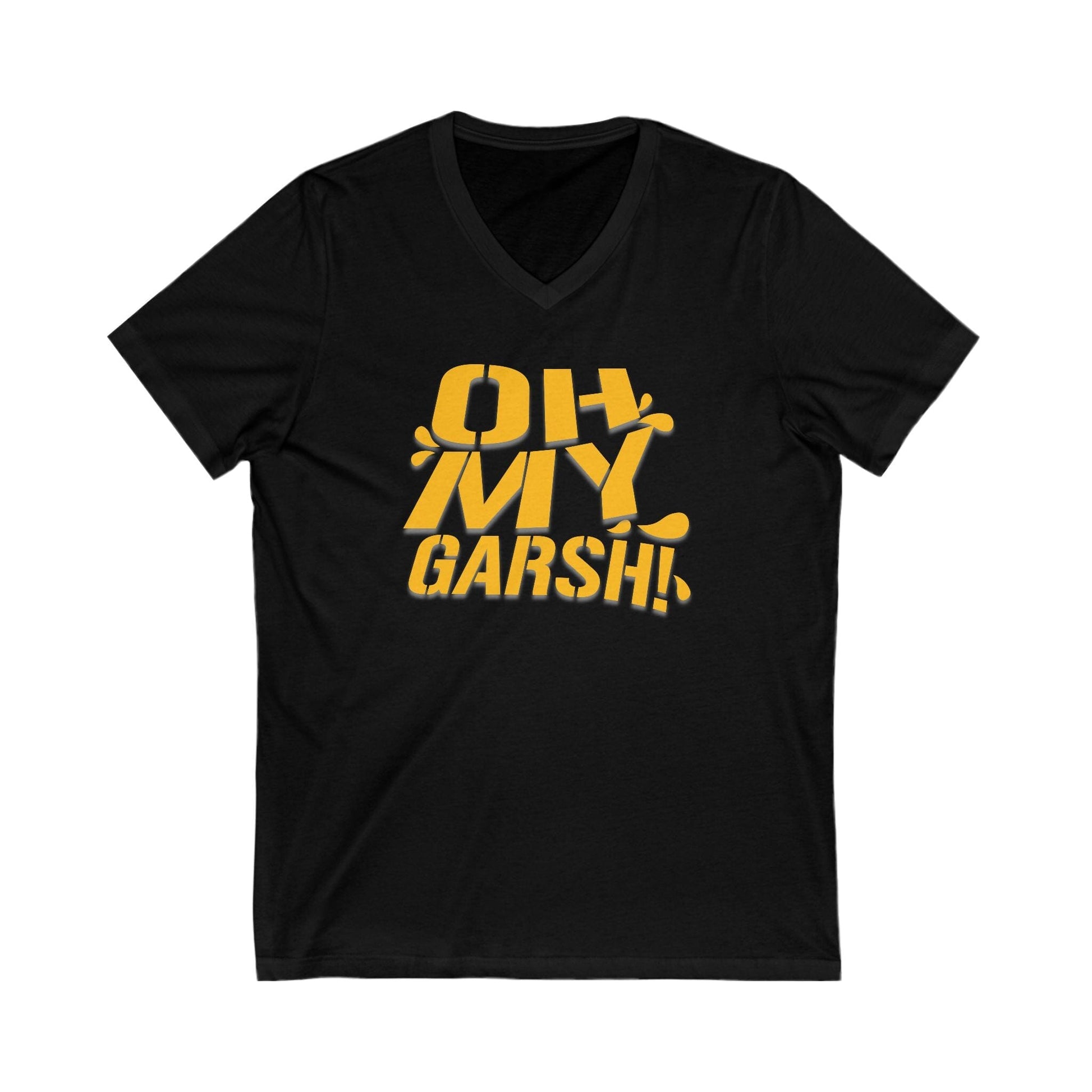 Oh My Garsh V-Neck Tee - Pittsburghese Shirt V-neck Printify S Black
