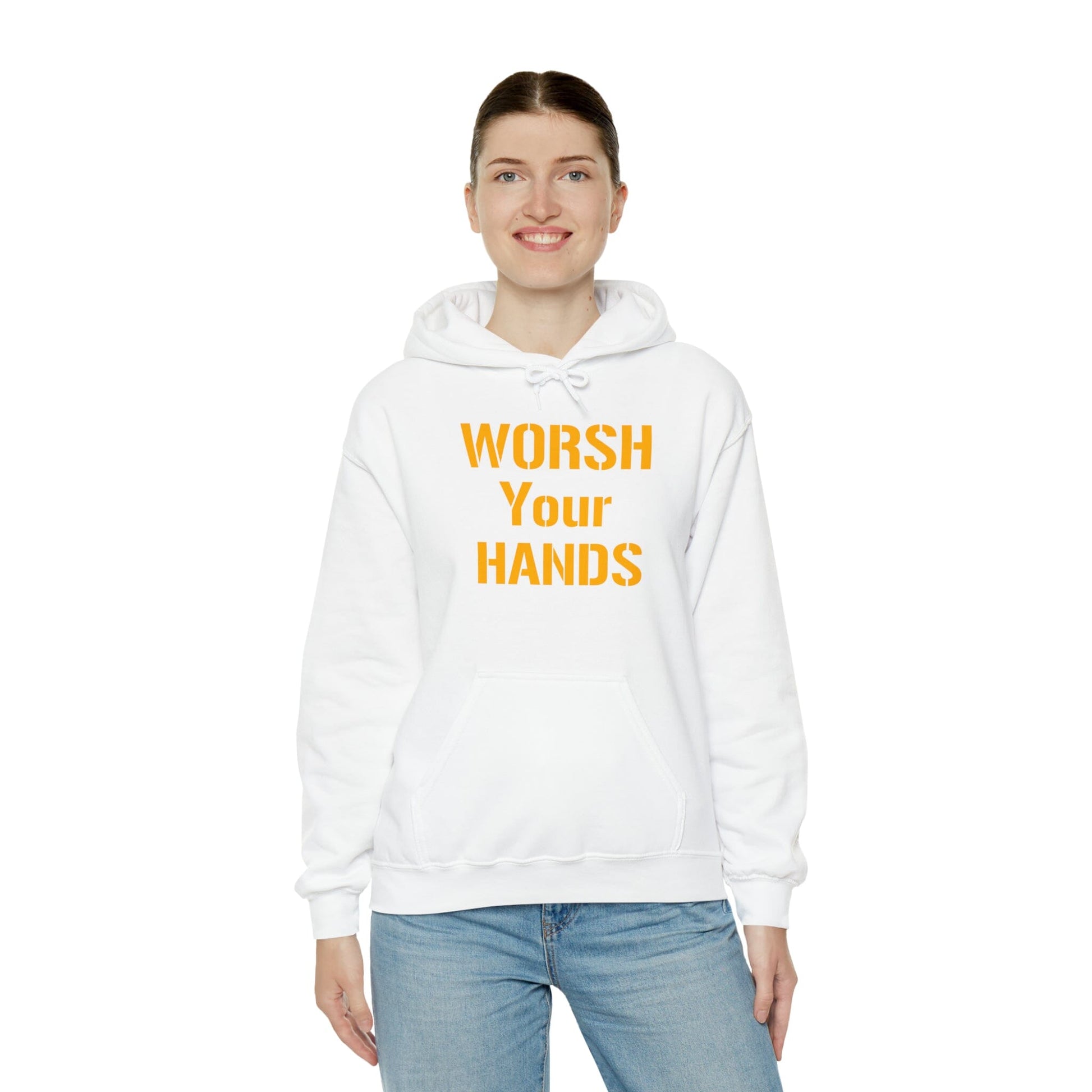 Worsh Your Hards Hoodie Hoodie Printify
