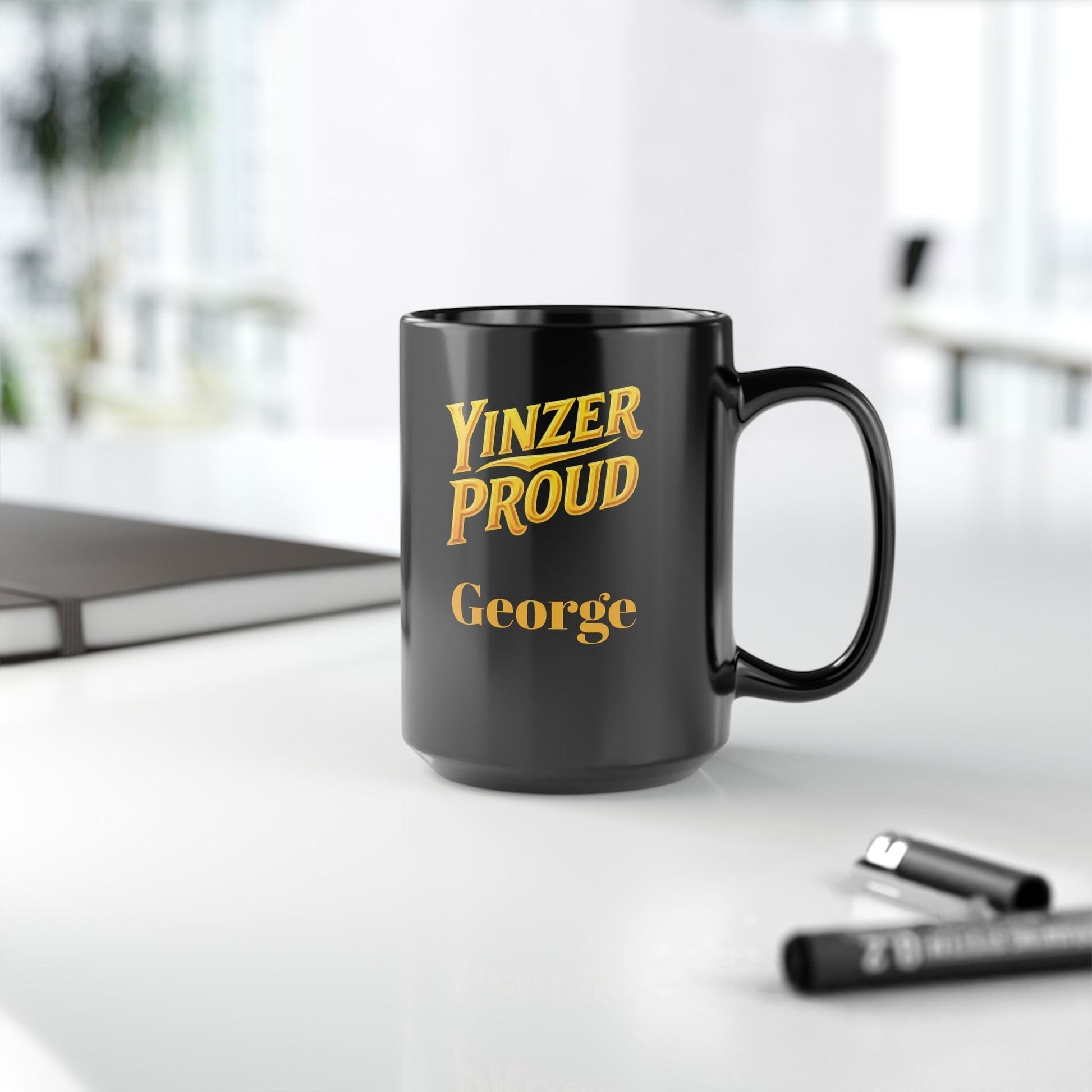 Custom Black Ceramic Mug - Personalized Design Coffee Mug Mug Printify