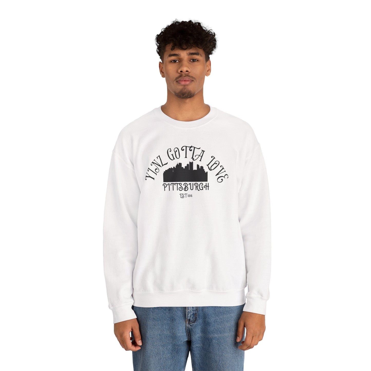 Yinz Gotta Love Pittsburgh Crewneck Sweatshirt - Steel City Sweatshirt Yinzergear