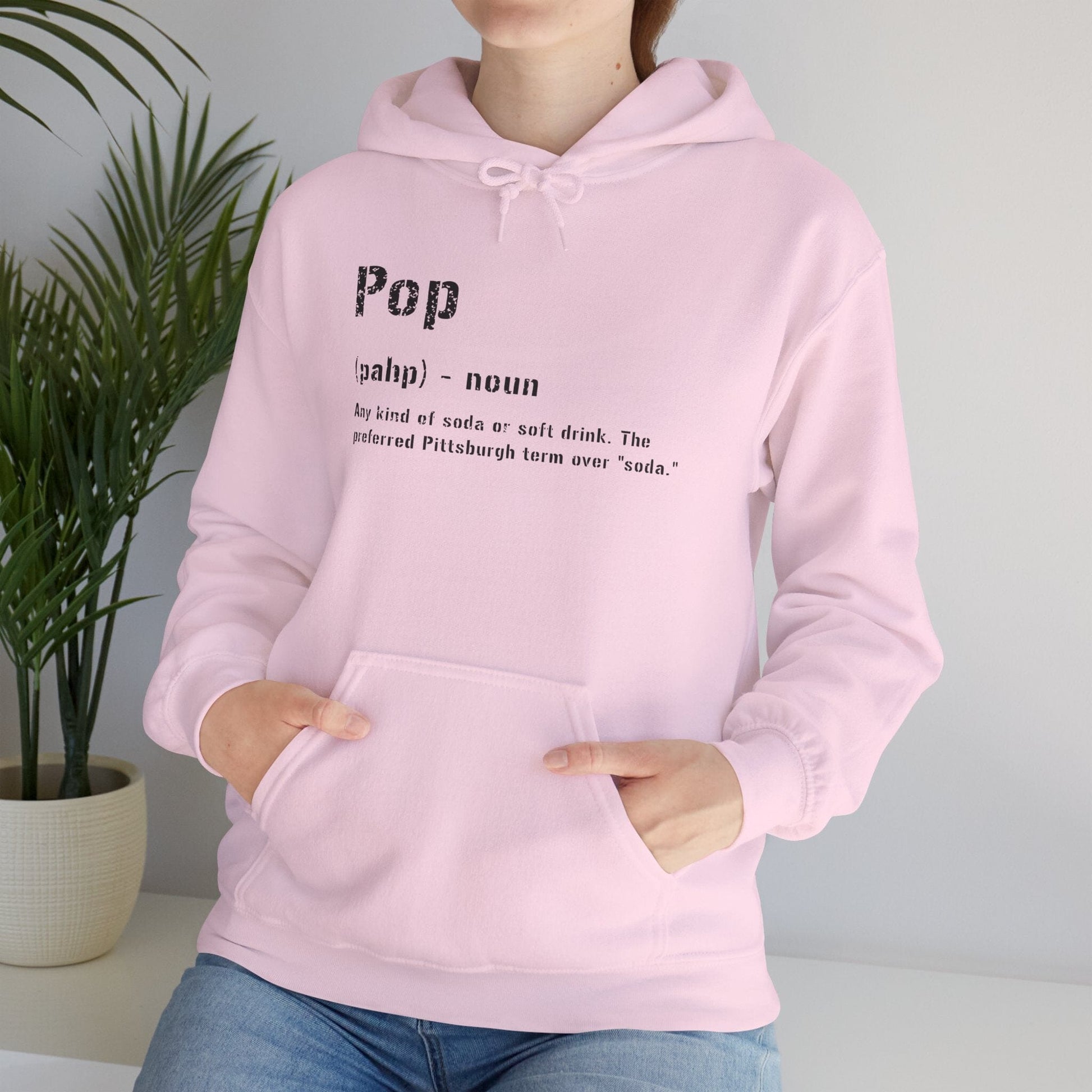 Pop Hoodie - Pittsburgh Slang - Yinzer Pittsburghese Gift Hoodie Printify Light Pink S