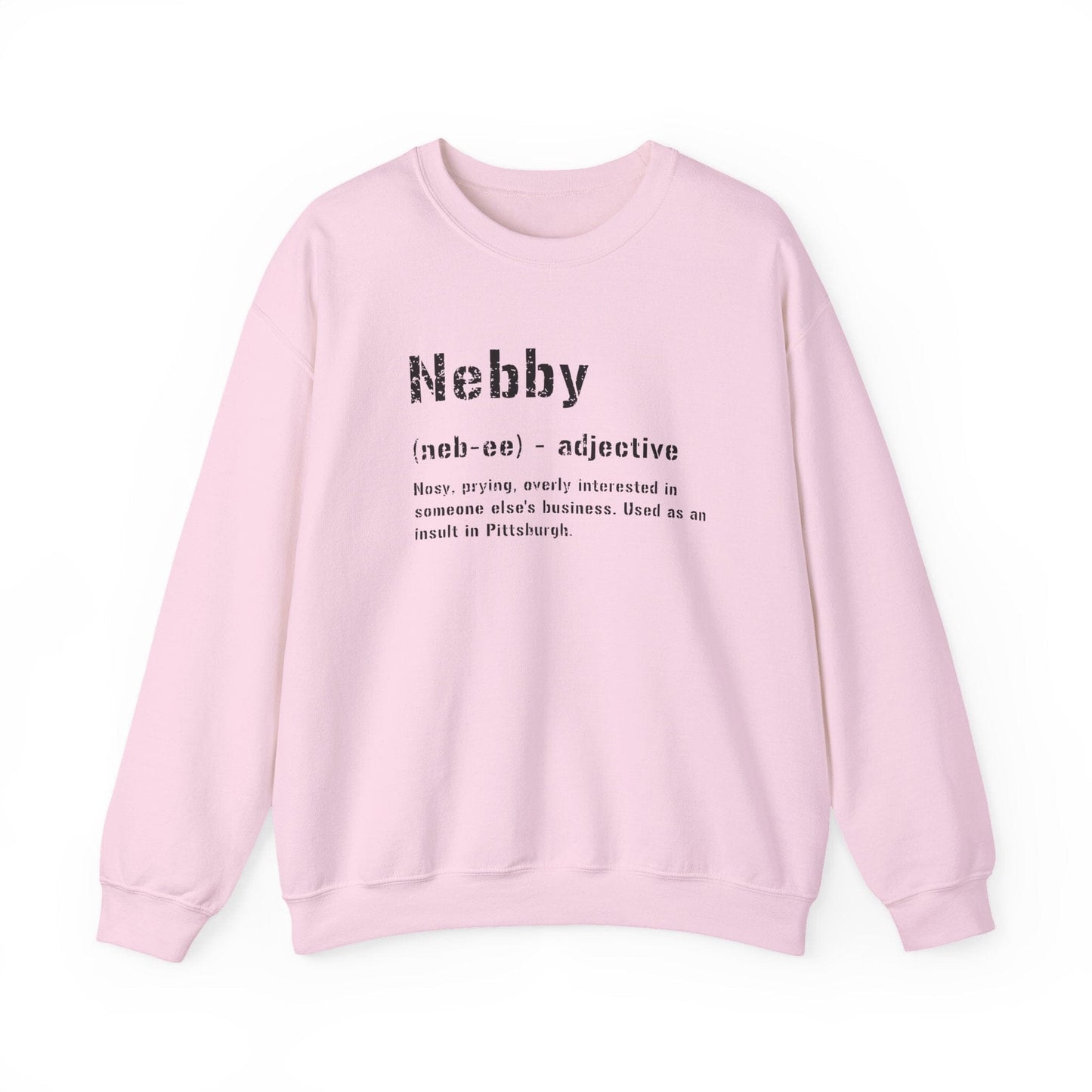 Nebby Definition Sweatshirt - Pittsburghese Sweatshirt Yinzergear S Light Pink