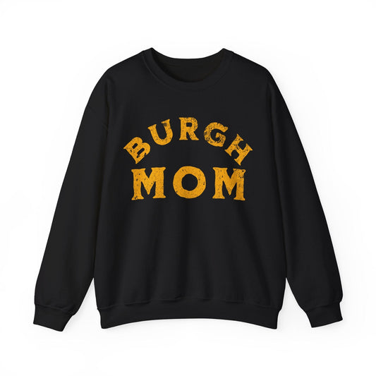 Burgh Mom Sweatshirt - Pittsburgh Mom Gift Sweatshirt Yinzergear S Black