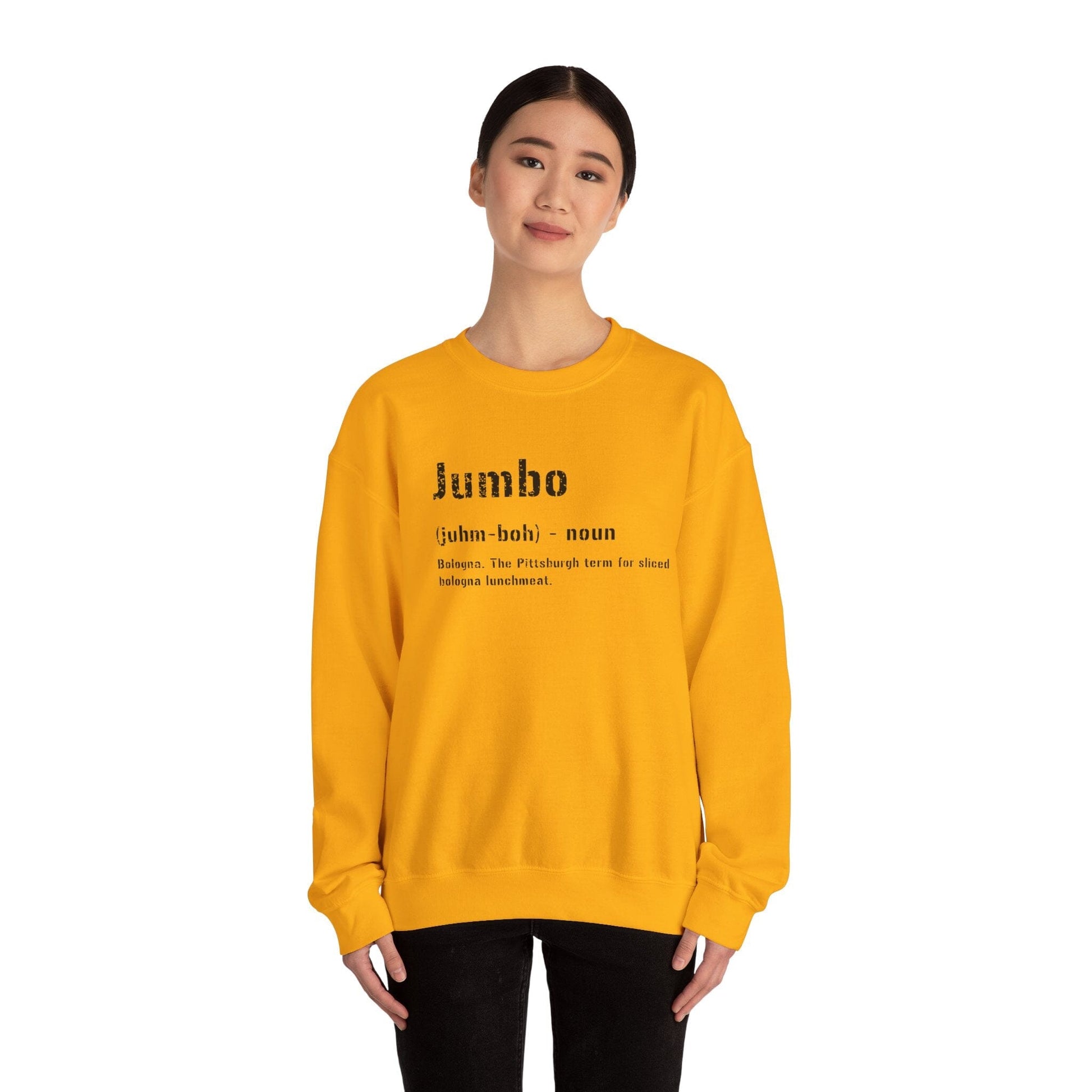 Jumbo Definition Sweatshirt - Pittsburghese Crewneck Sweatshirt Yinzergear