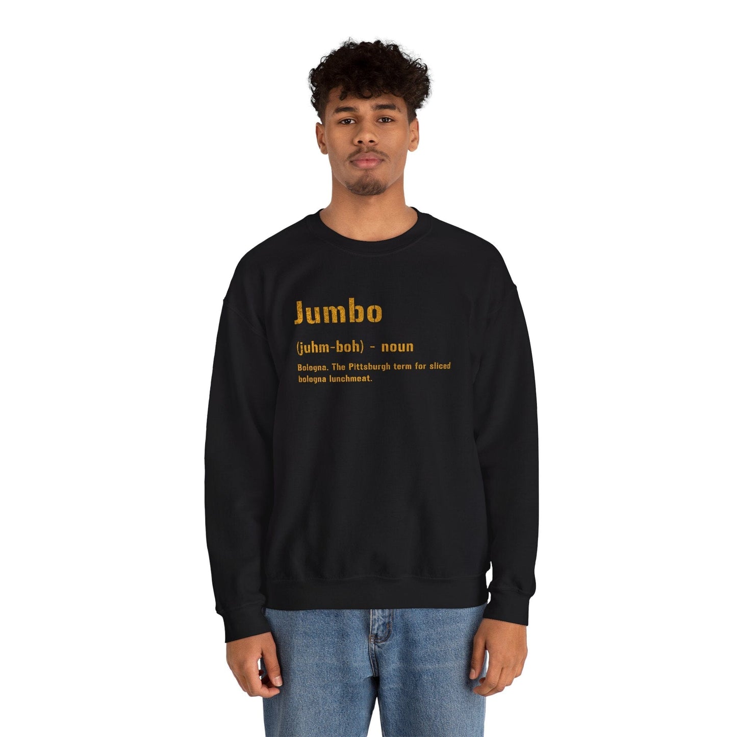 Jumbo Definition Sweatshirt - Pittsburghese Crewneck Sweatshirt Yinzergear