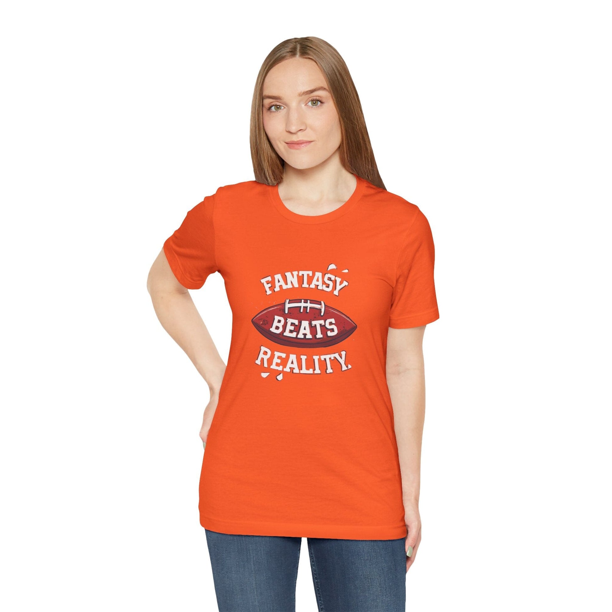 Fantasy Beats Reality Football T-Shirt - Game Day Tee T-Shirt Yinzergear