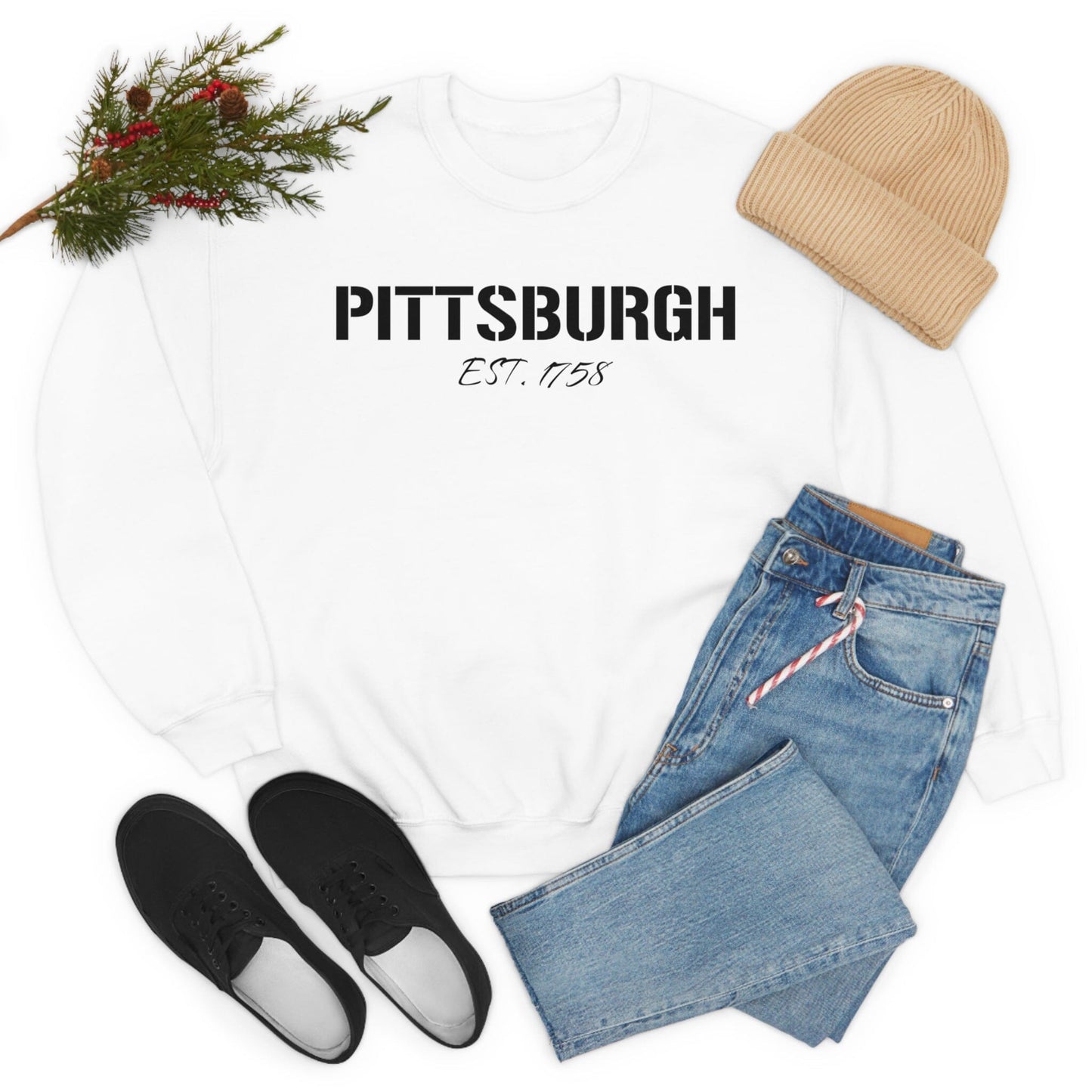 Pittsburgh EST 1758 Sweatshirt Sweatshirt Printify