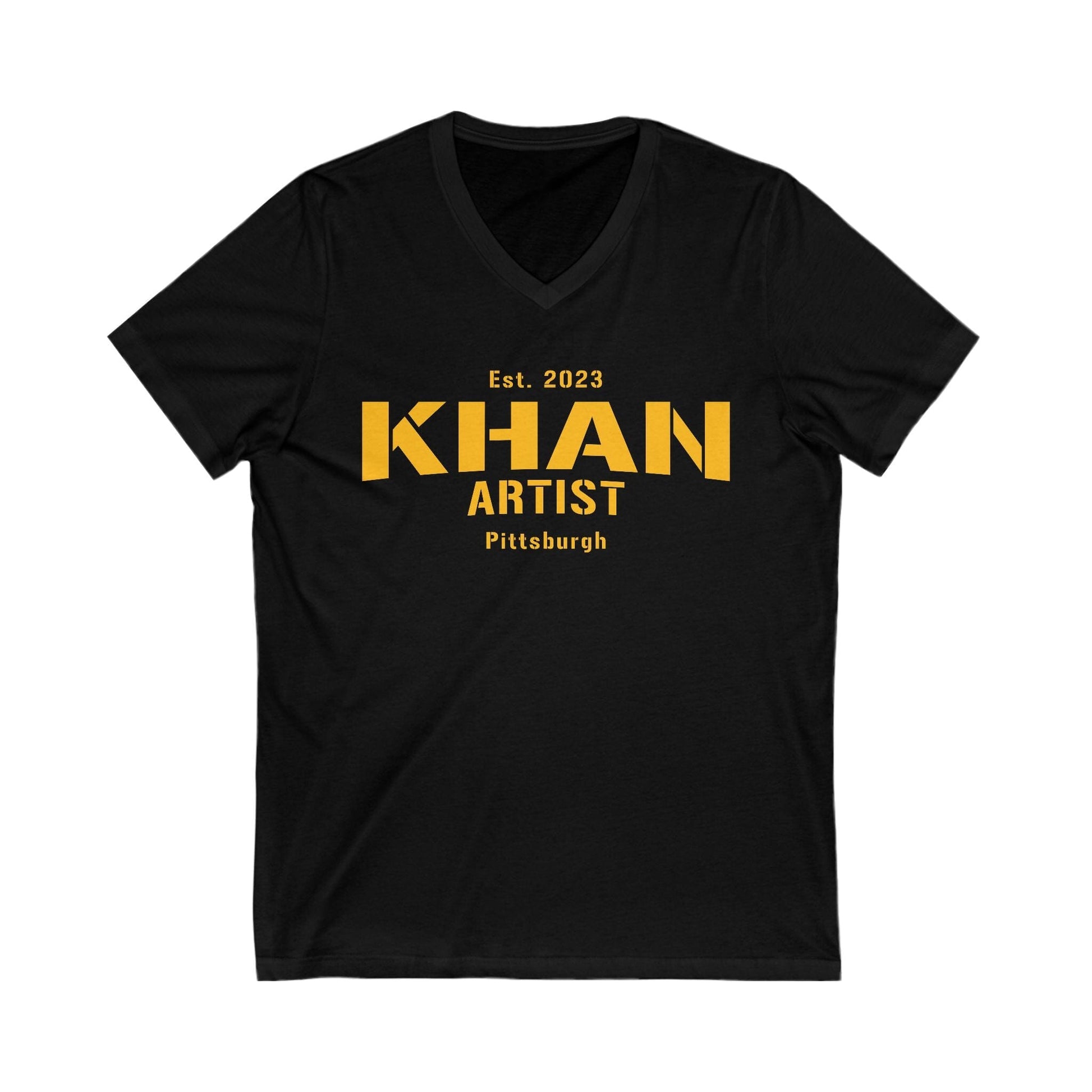 Khan Artist V-Neck Tee - Pittsburgh Creative Shirt V-neck Printify S Black