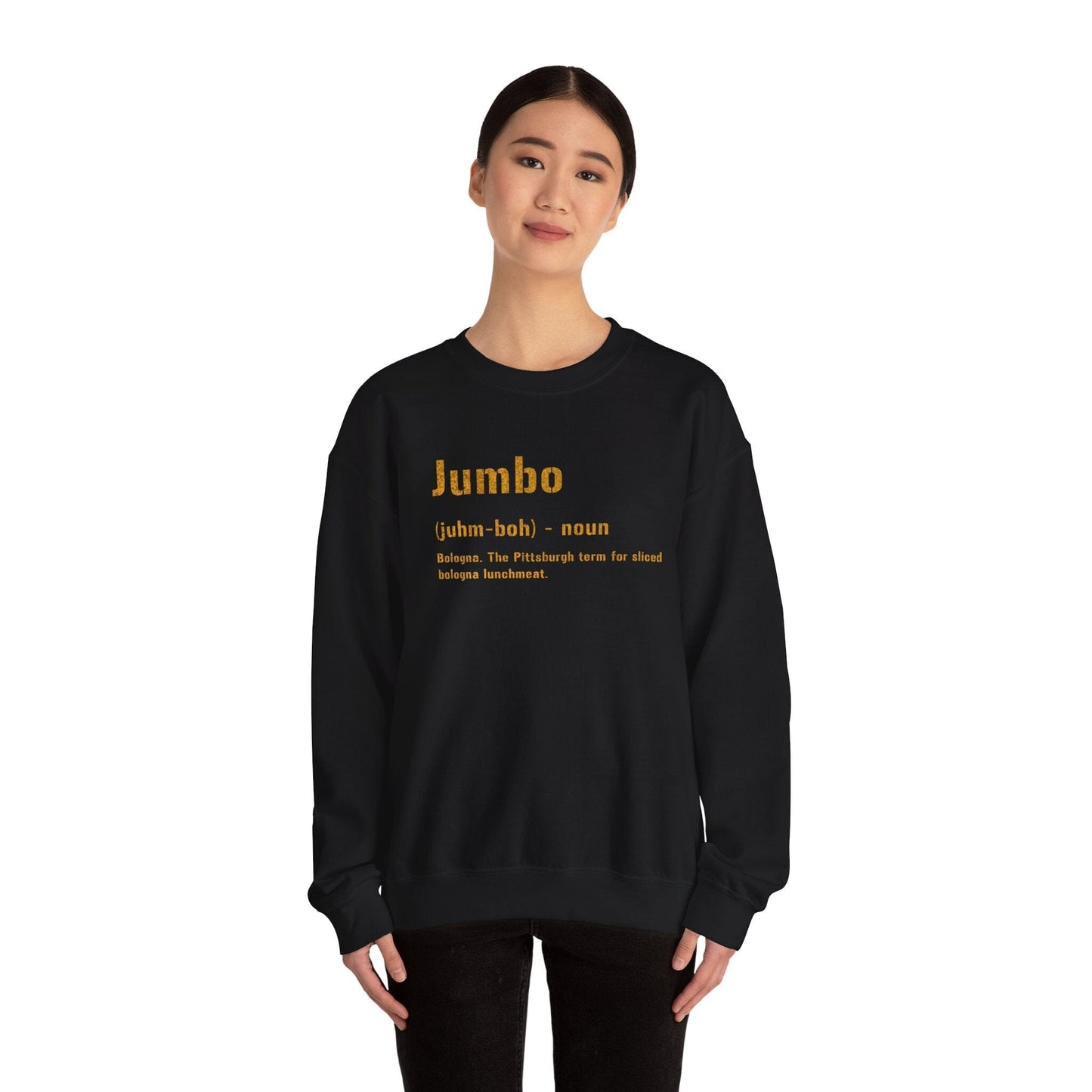 Jumbo Definition Sweatshirt - Pittsburghese Crewneck Sweatshirt Yinzergear