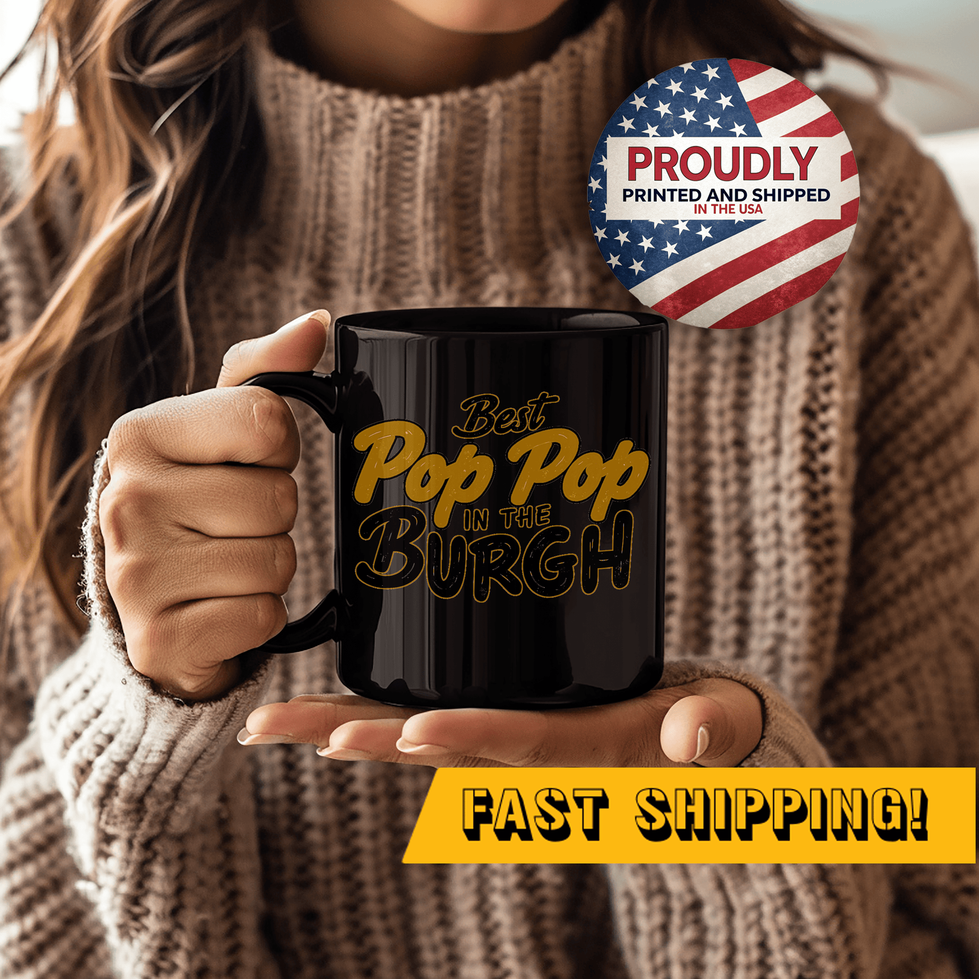 Pop Pop Coffee Mug - Pittsburgh Grandpa Gift - 11oz 15oz Mug Printify