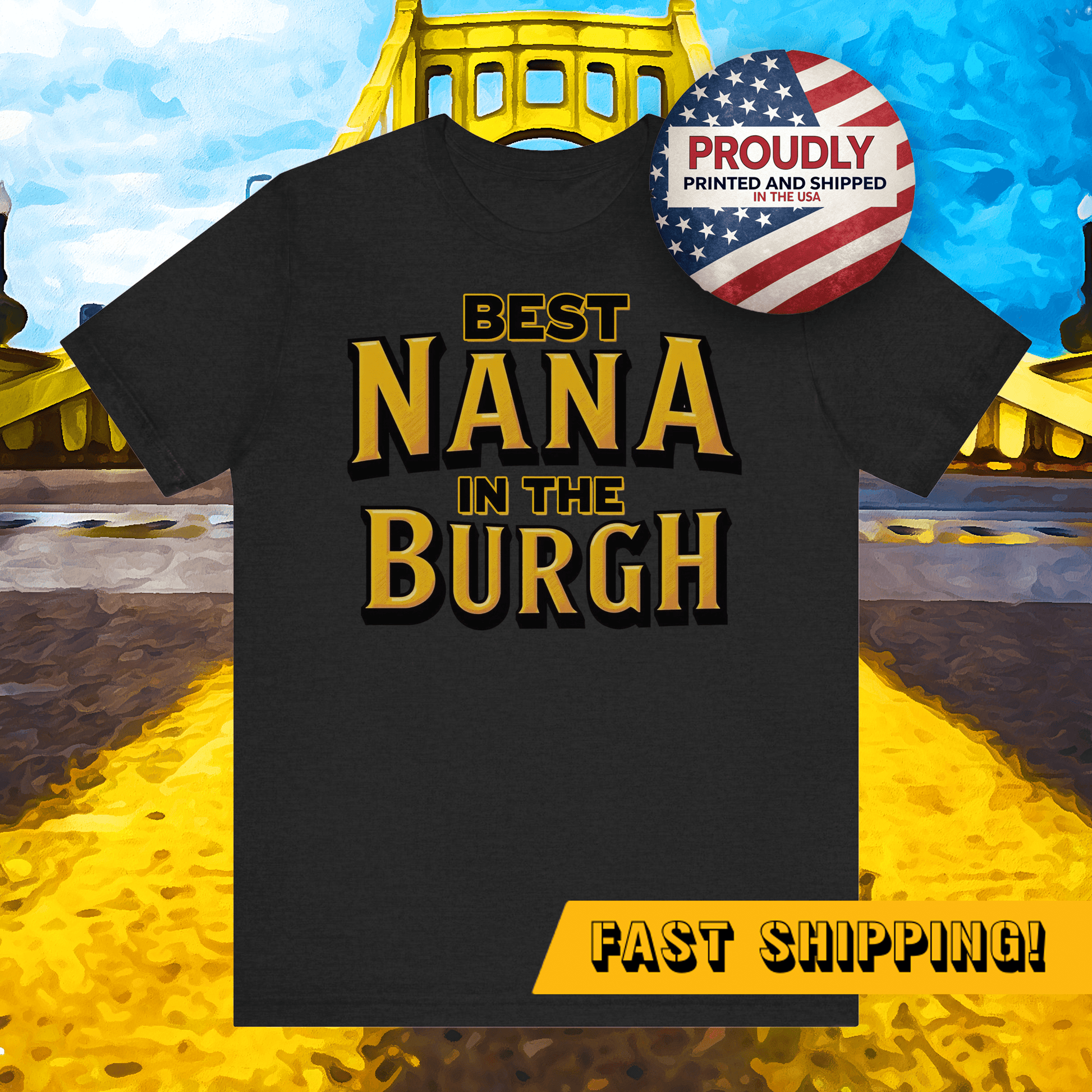 Nana Tri-Blend Tee - Pittsburgh Grandma Gift - Burgh T-Shirt Printify