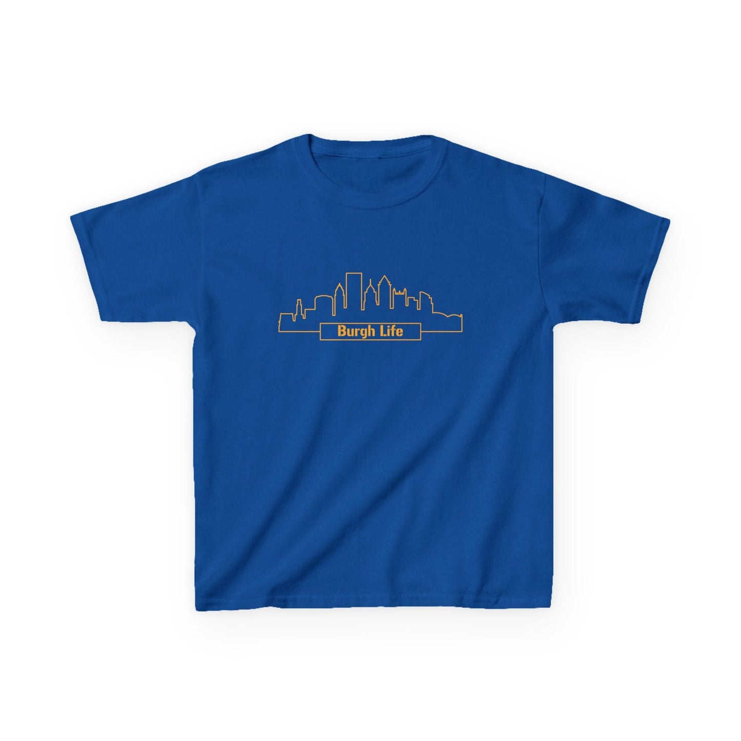 Burgh Life Kids Tee - Pittsburgh Skyline Shirt - Steel City Kids clothes Printify Royal XS