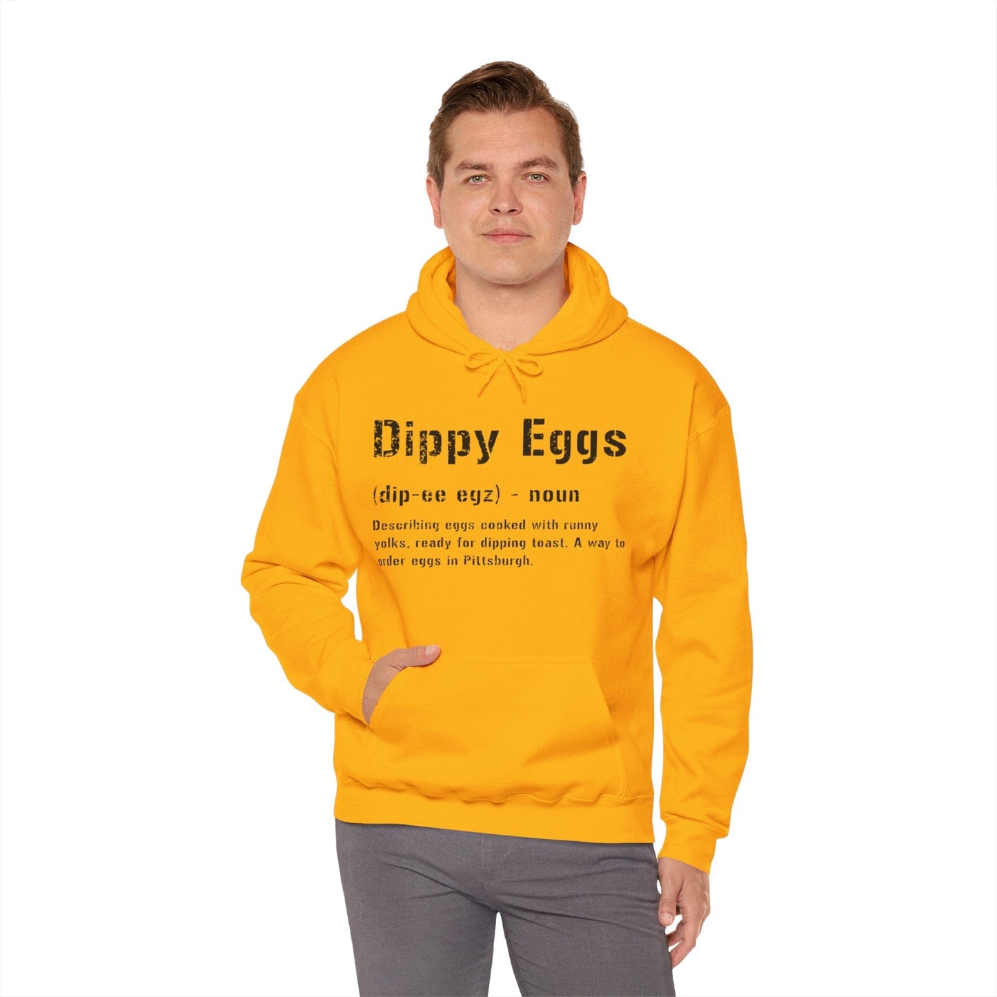 Dippy Eggs Yinzer Hoodie | Pittsburghese Apparel | Steel City Slang Hoodie Yinzergear