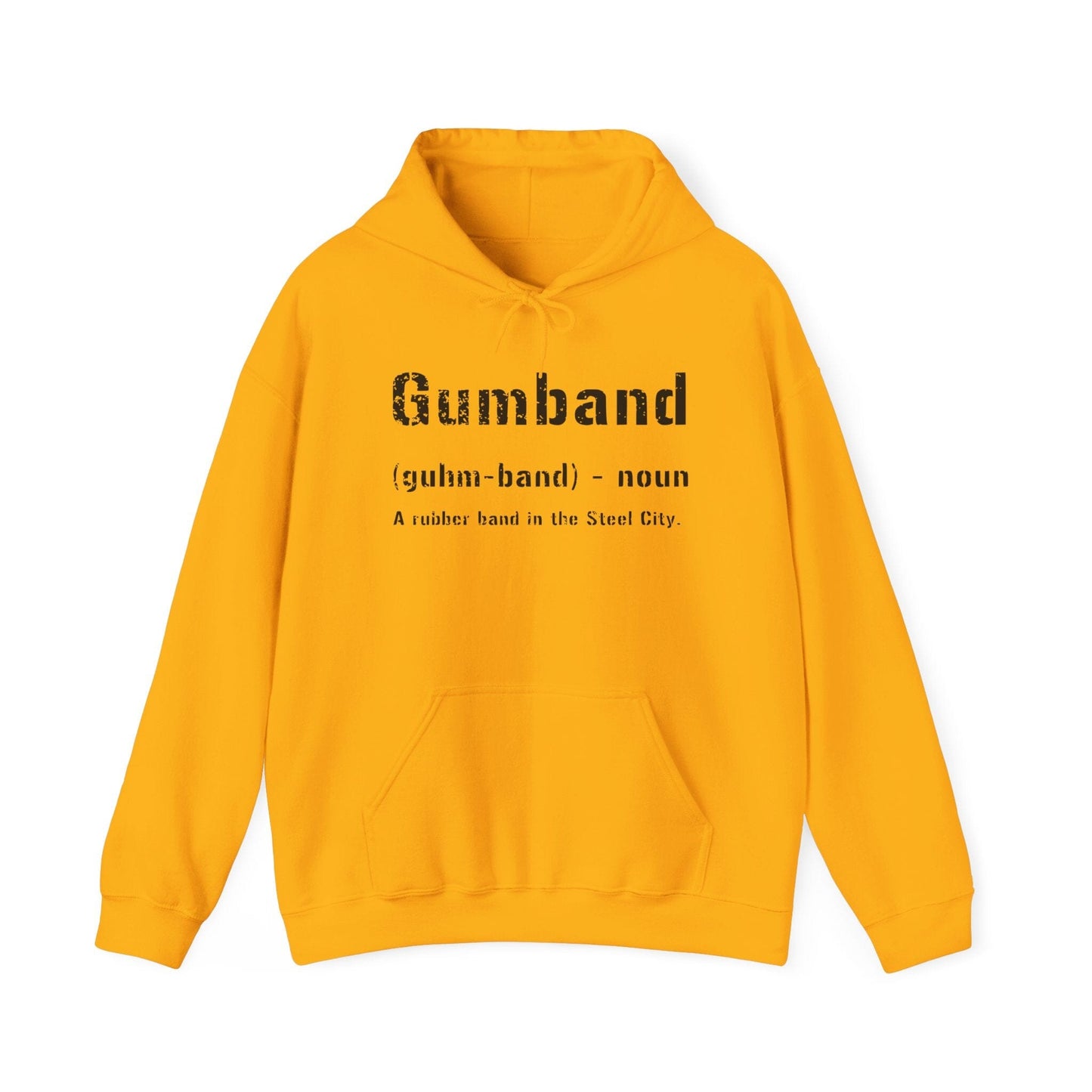 Gumband Hoodie - Pittsburgh Pittsburghese Sweatshirt Hoodie Printify Gold S