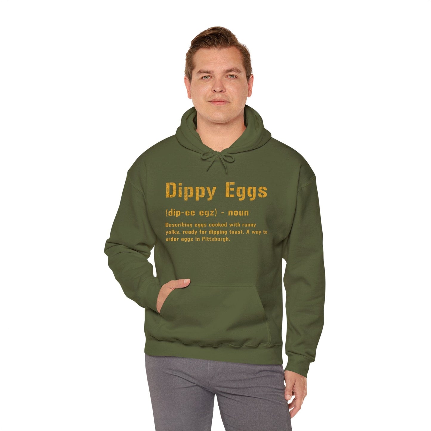 Dippy Eggs Yinzer Hoodie | Pittsburghese Apparel | Steel City Slang Hoodie Yinzergear