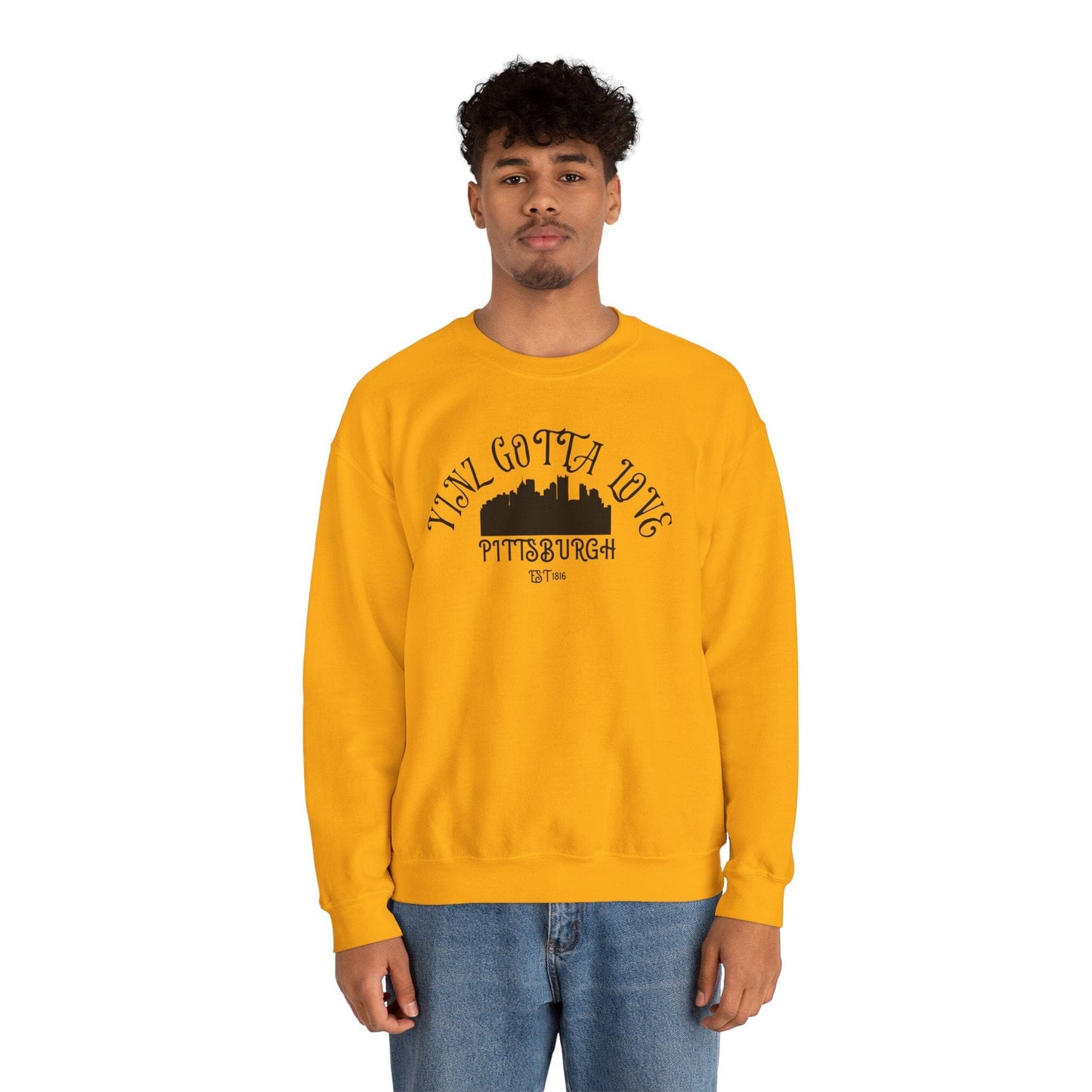 Yinz Gotta Love Pittsburgh Crewneck Sweatshirt - Steel City Sweatshirt Yinzergear