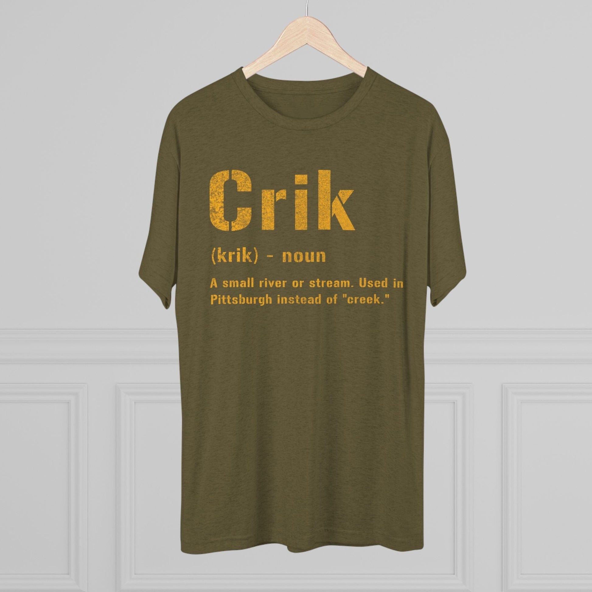 Crik Tri-Blend Tee - Pittsburgh Yinzer Shirt T-Shirt Printify