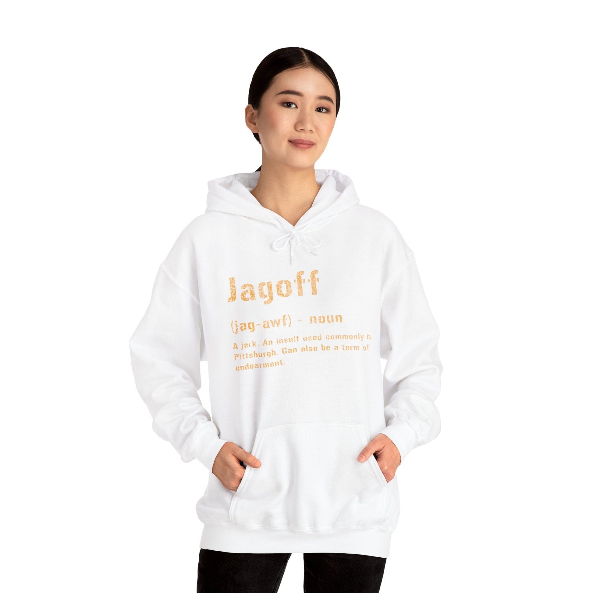 Jagoff Unisex Hoodie - Pittsburghese Yinzer Clothing Hoodie Printify