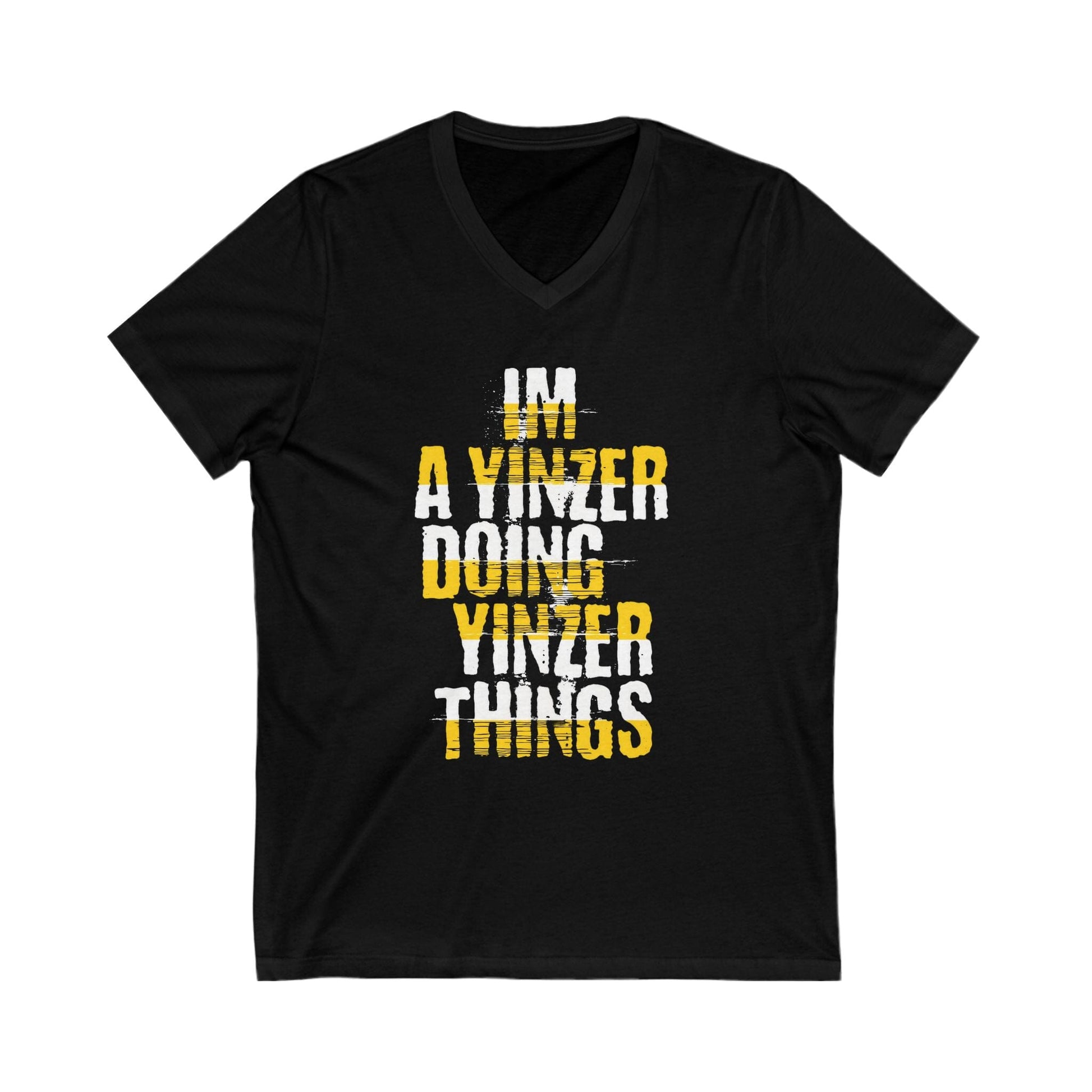 I'm a Yinzer Doing Yinzer Things - Pittsburgh Pride Tee V-neck Printify S Black