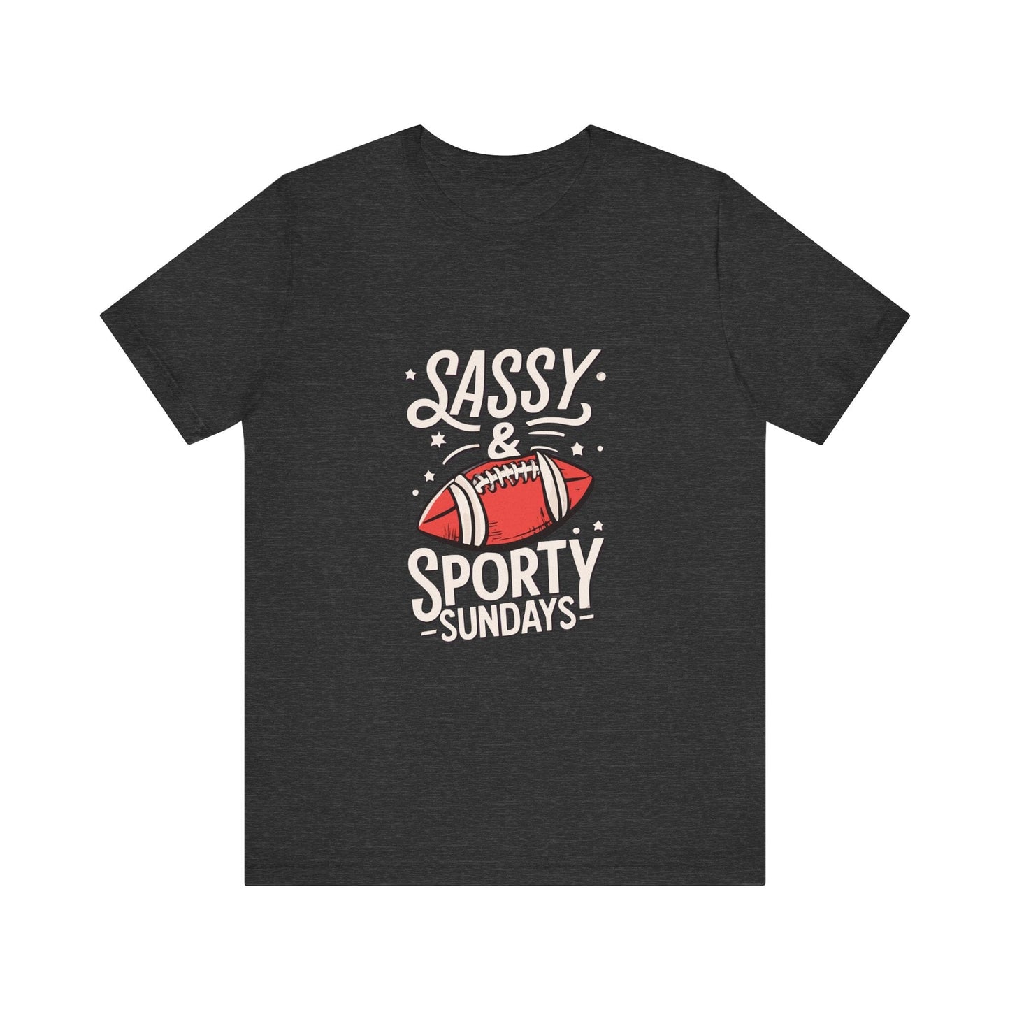 Football Sunday Tee - Sassy Sporty Game Day Shirt T-Shirt Printify Dark Grey Heather XS