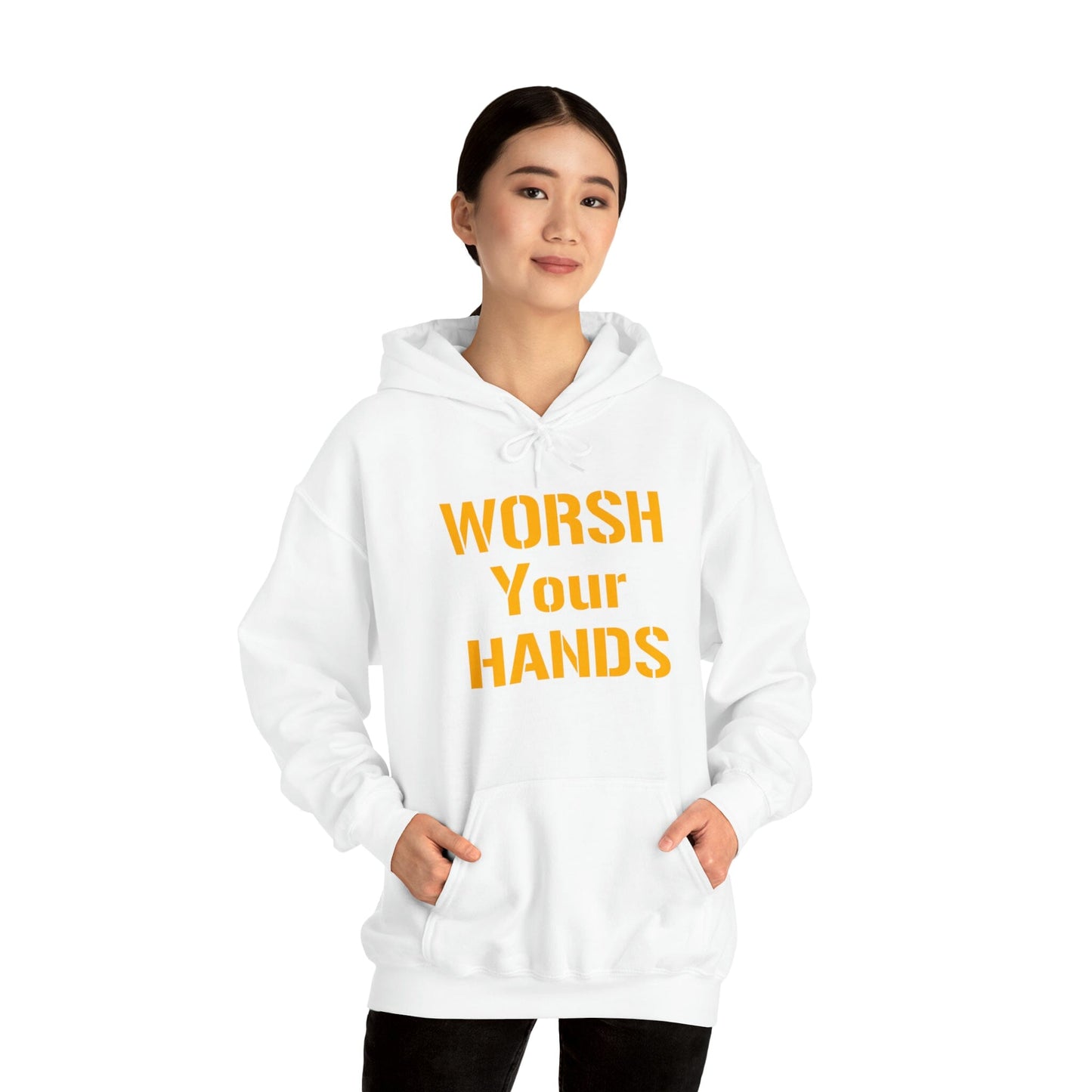 Worsh Your Hards Hoodie Hoodie Printify
